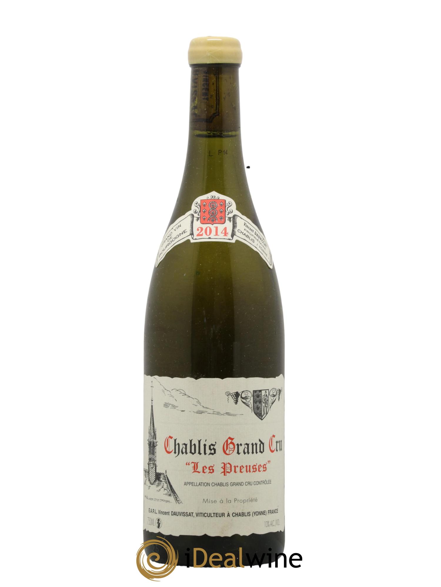 Chablis Grand Cru Les Preuses Vincent Dauvissat (Domaine) 2014 - Lot de 1 bouteille - 0