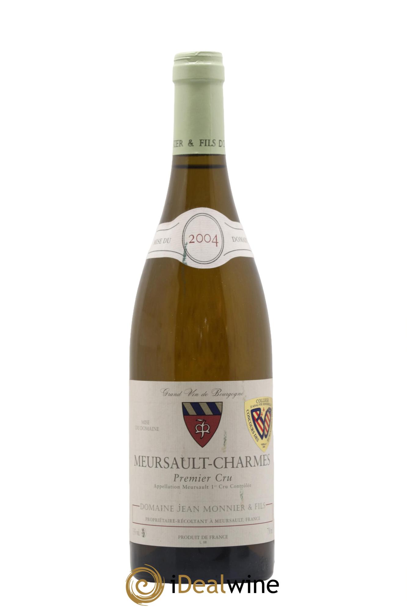 Meursault 1er Cru Charmes Jean Monnier & Fils 2004 - Lot de 1 bouteille - 0