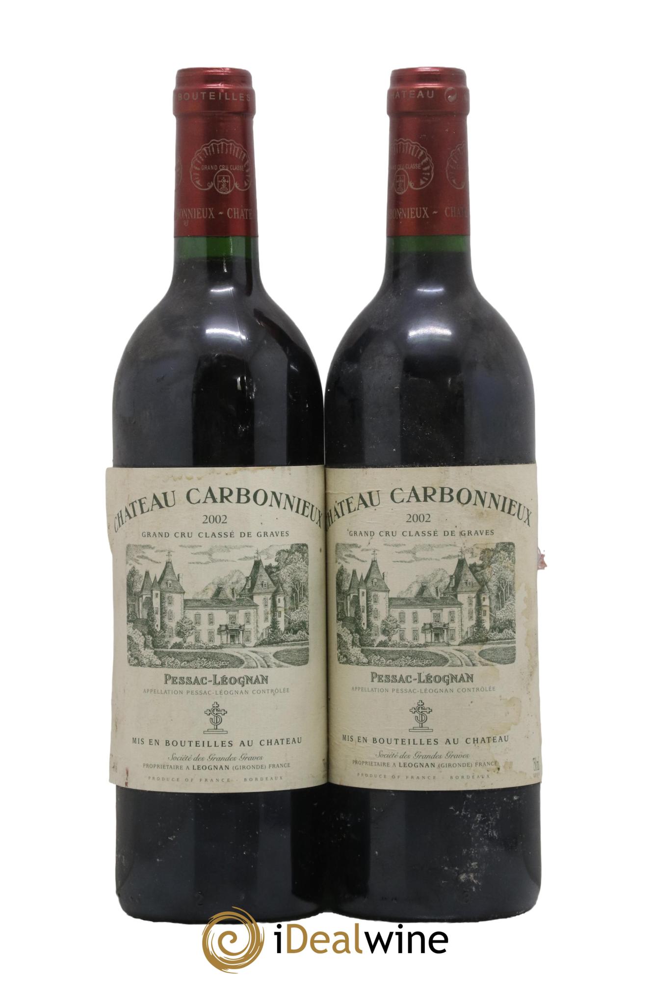 Château Carbonnieux Cru Classé de Graves 2002 - Lot de 2 bouteilles - 0