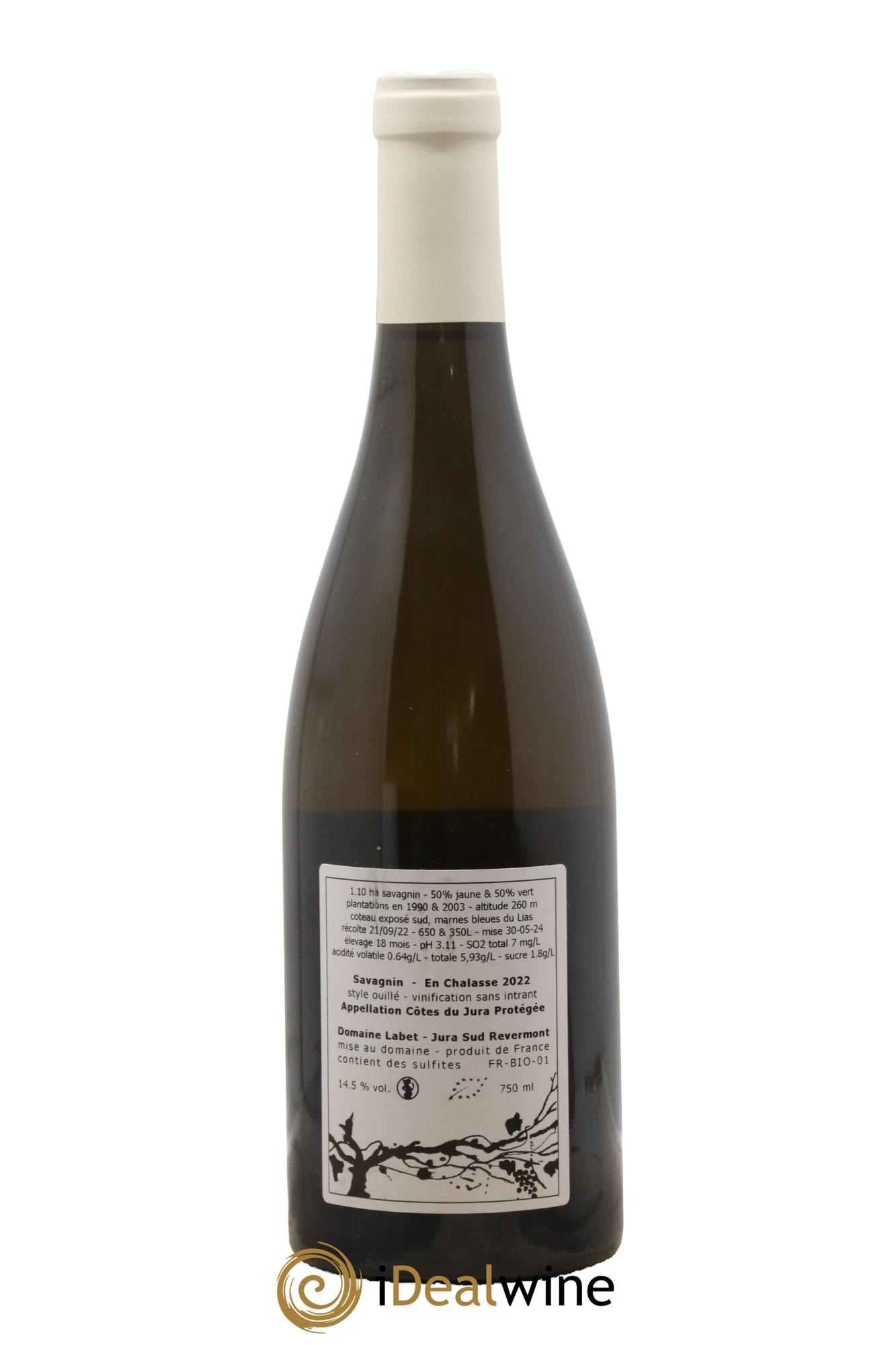 Côtes du Jura Savagnin en Chalasse Romain - Julien  - Charline Labet 2022 - Lotto di 1 bottiglia - 1