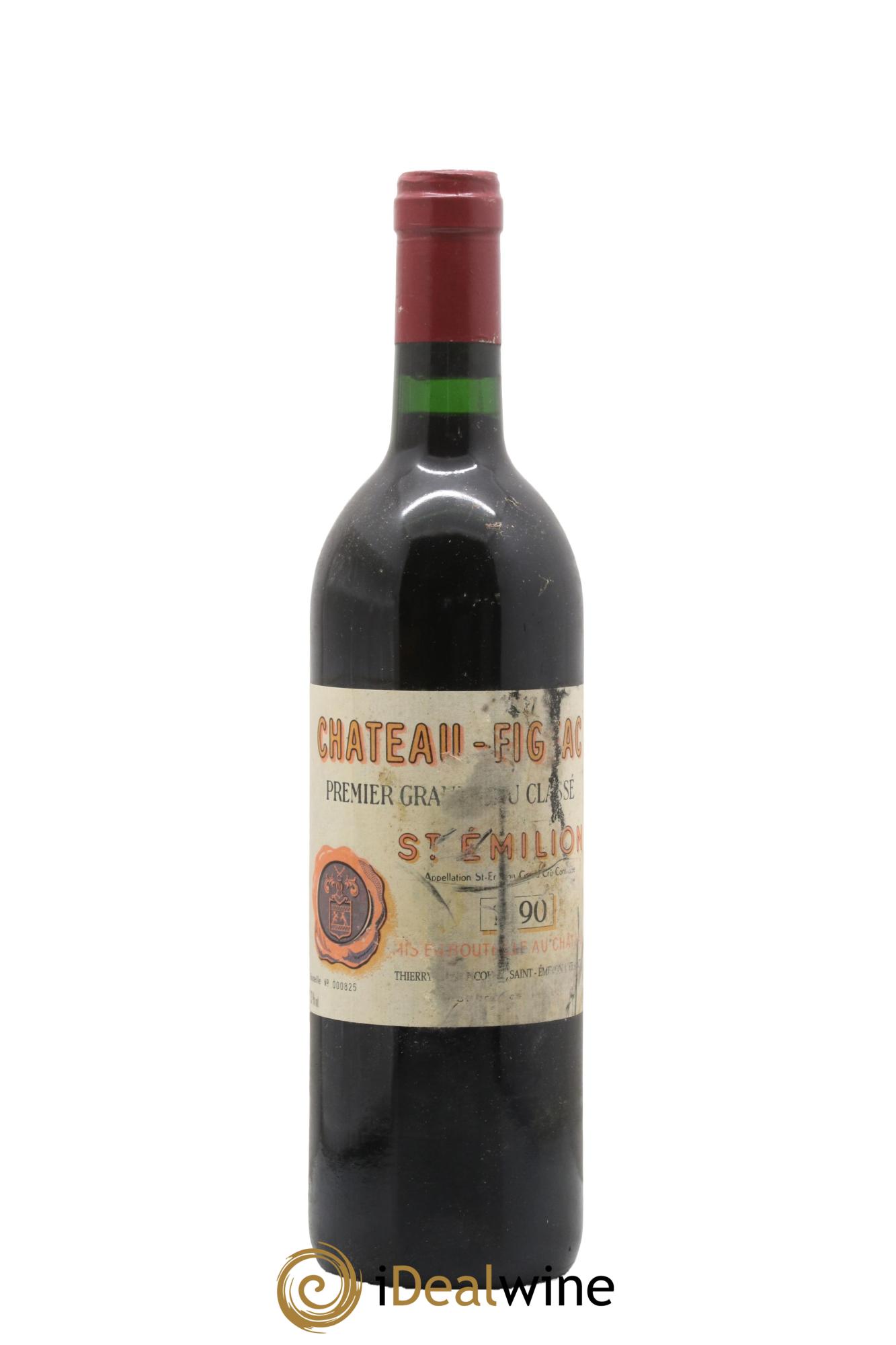 Château Figeac 1er Grand Cru Classé A 1990 - Lot de 1 bouteille - 0