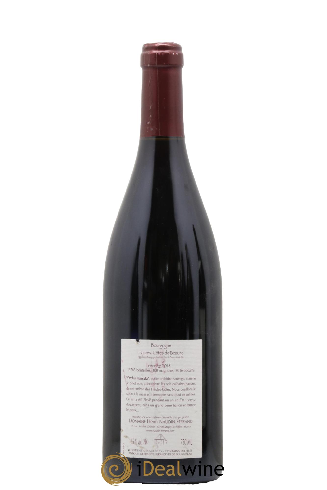 Hautes-Côtes de Beaune Orchis Mascula Naudin-Ferrand (Domaine) 2018 - Lot de 1 bouteille - 1