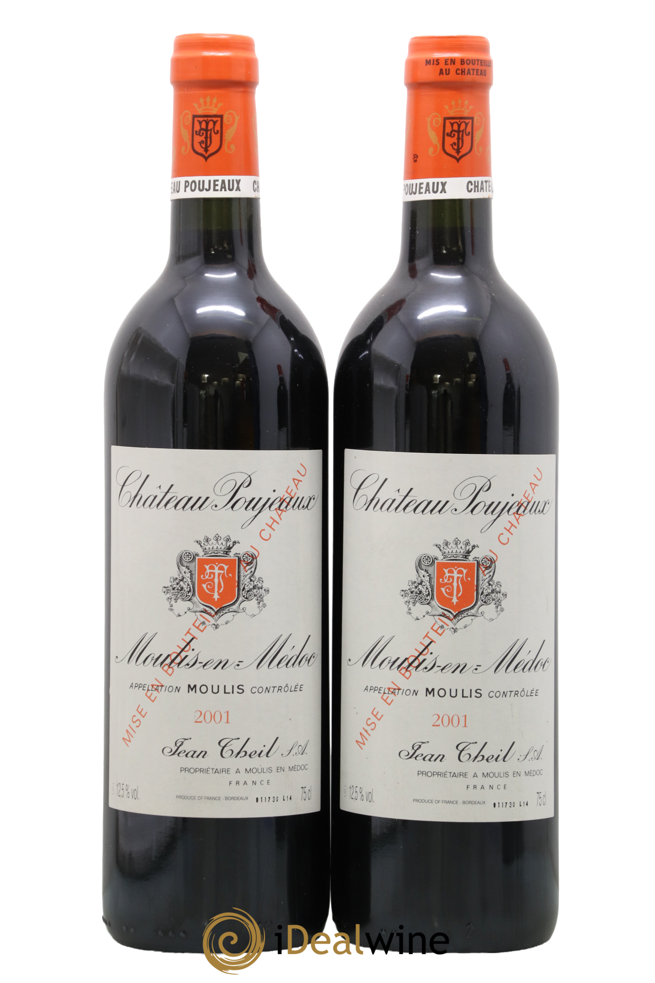 Château Poujeaux 2001 - Lot de 2 bouteilles - 0