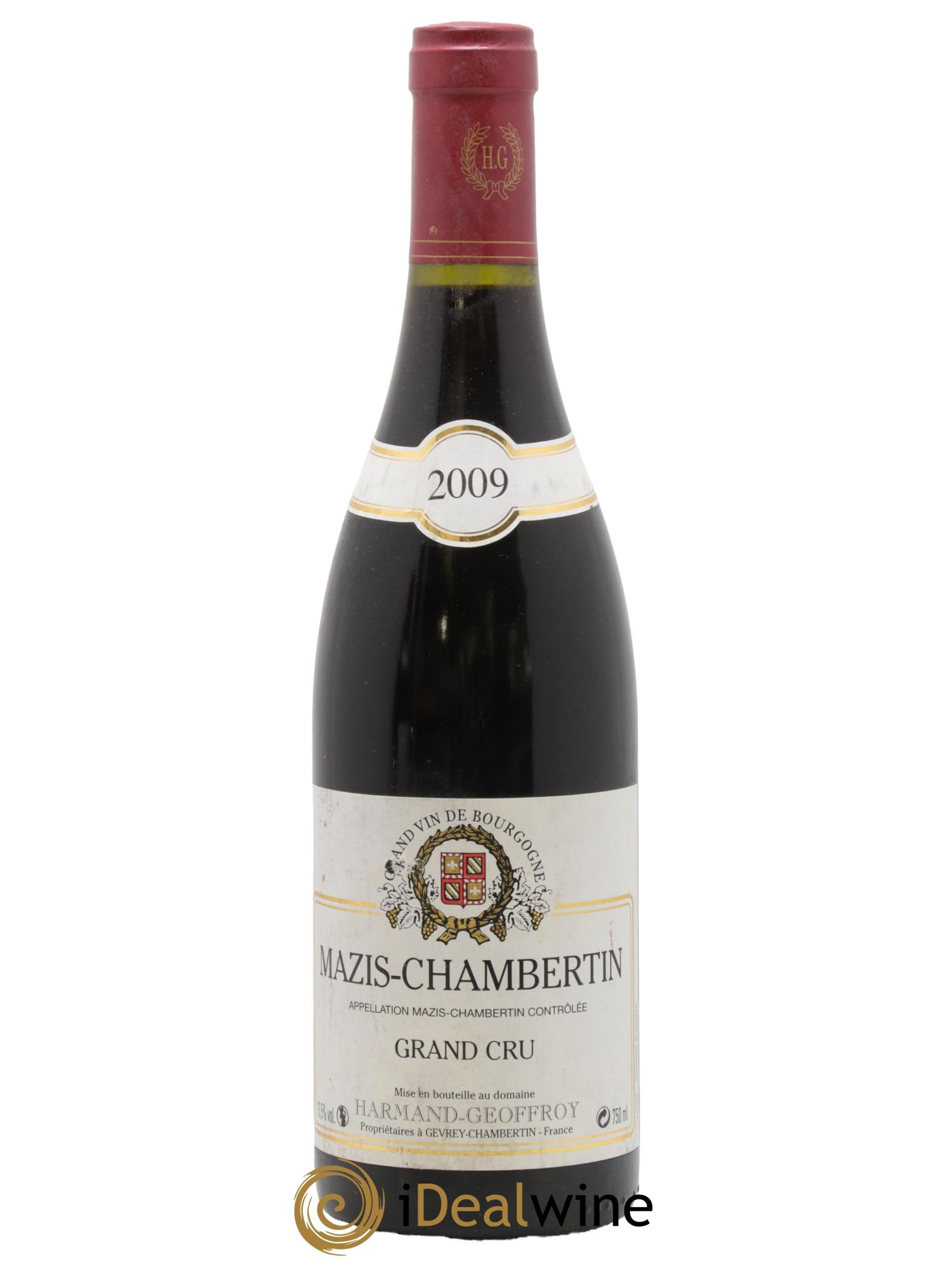 Mazis-Chambertin Grand Cru Harmand-Geoffroy (Domaine) 2009 - Lot de 1 bouteille - 0