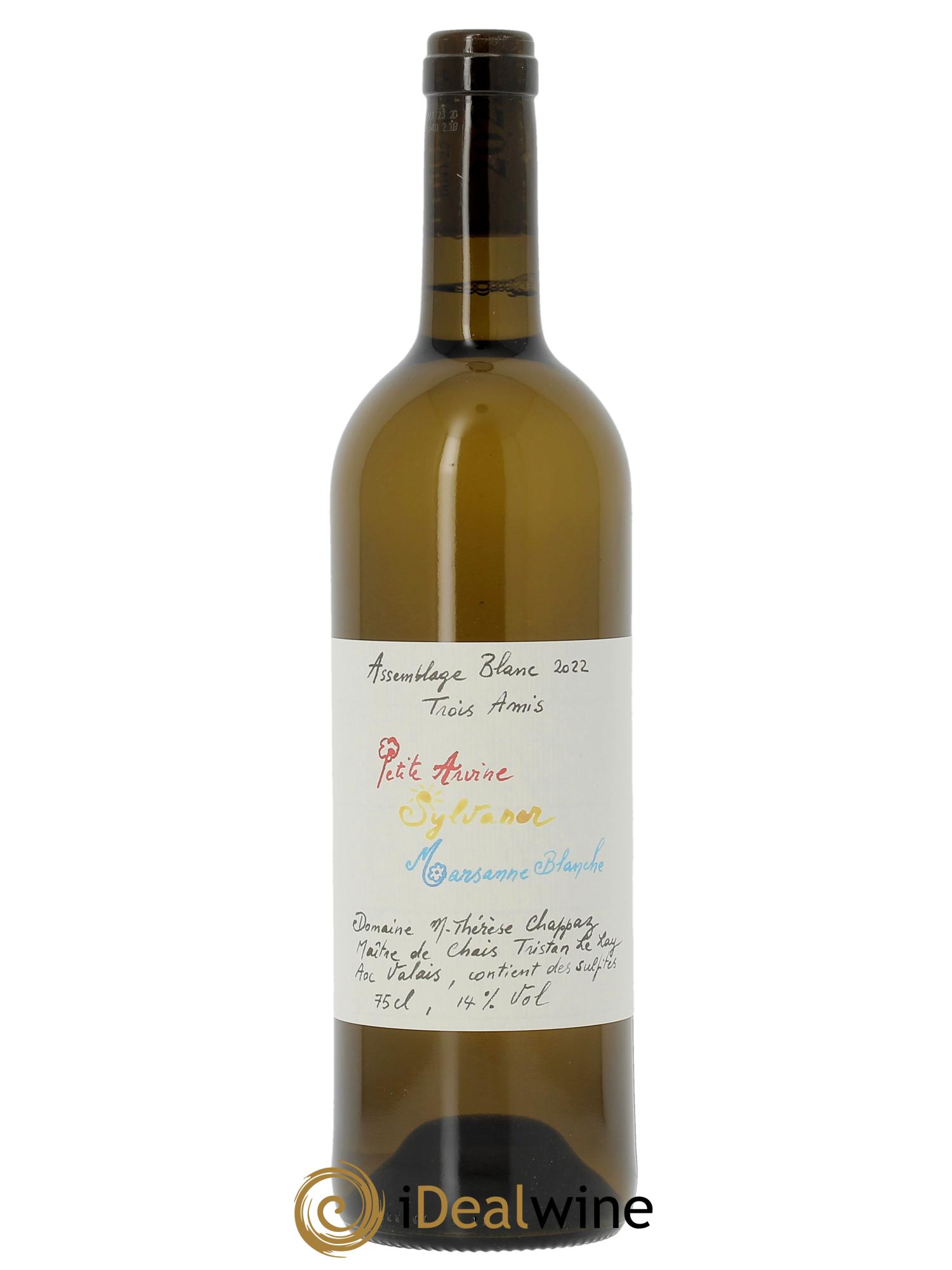 Valais Marie-Thérèse Chappaz Assemblage blanc Trois Amis (Petite Arvine - Sylvaner - Marsanne)  2022 - Lot de 1 bouteille - 0
