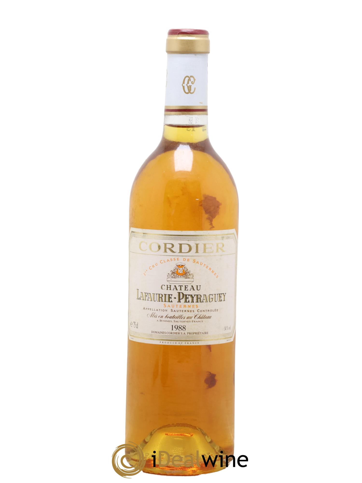 Château Lafaurie-Peyraguey 1er Grand Cru Classé 1988 - Lot of 1 bottle - 0