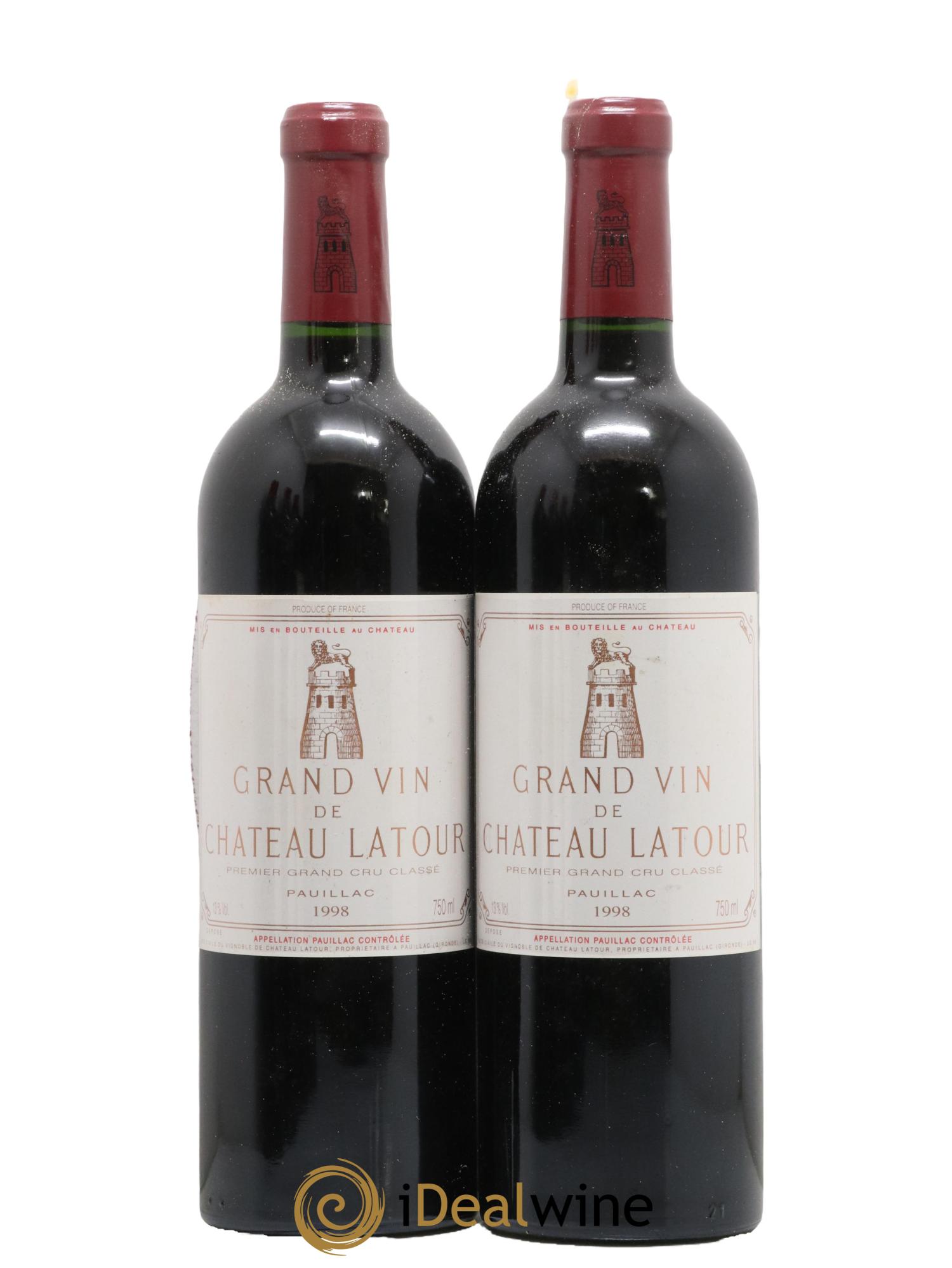 Caisse Primeurs 2 Mouton 2 Lafitte 2 Latour 2 Petrus 2 Cheval Blanc 2 Margaux 1998 - Lotto di 12 bottiglie - 5