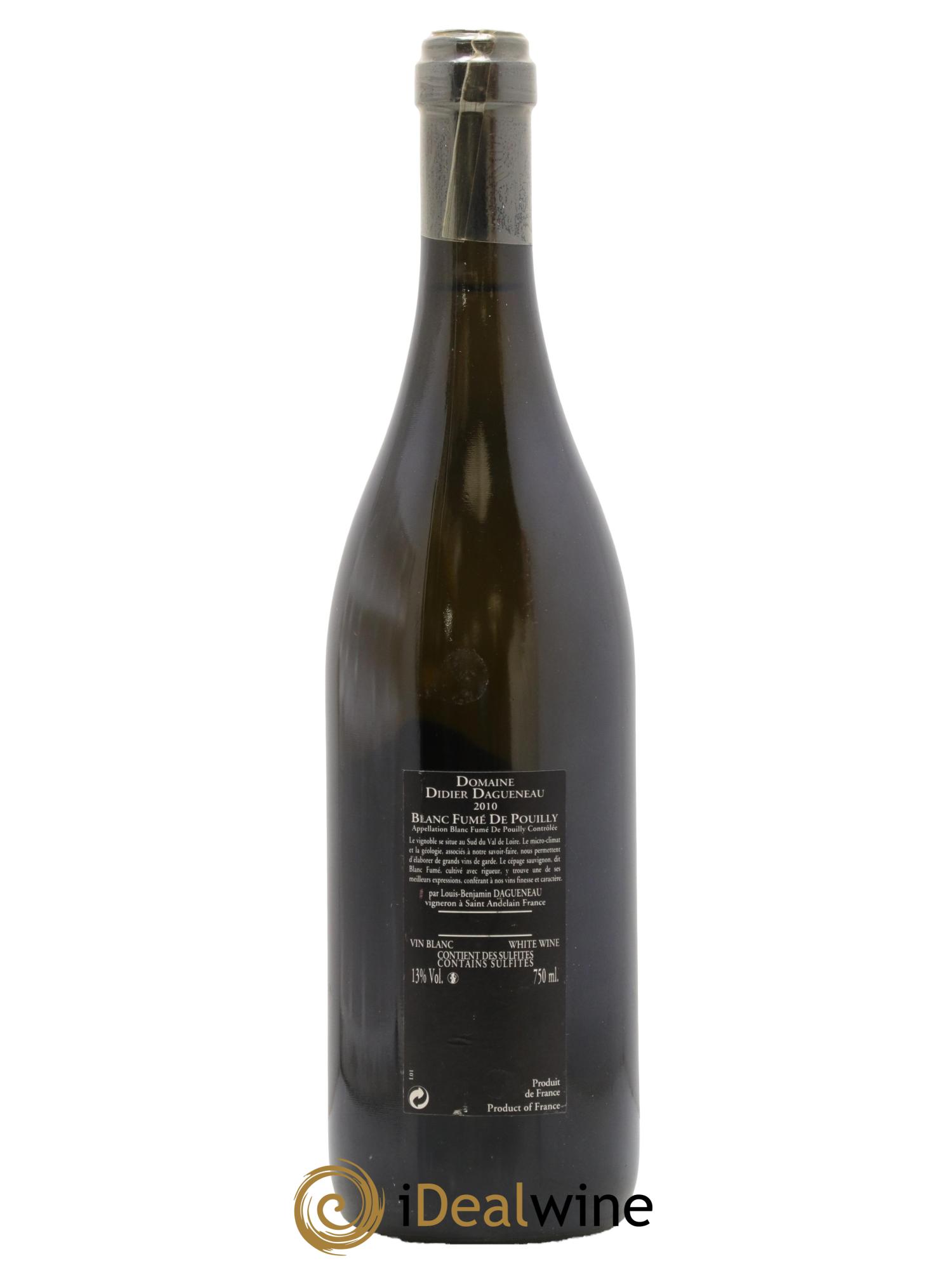 Vin de France (anciennement Pouilly-Fumé) Silex Dagueneau (Domaine Didier - Louis-Benjamin) 2010 - Lot de 1 bouteille - 1