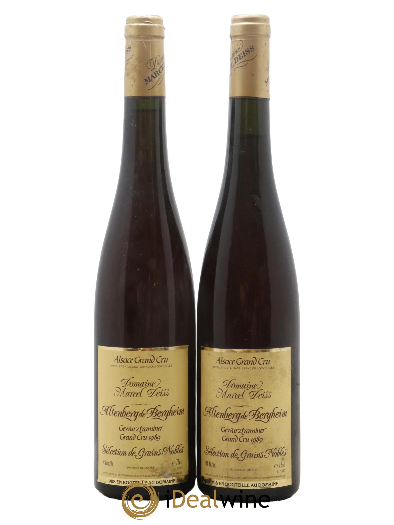 Alsace Gewurztraminer Sélection de Grains Nobles Grand Cru Altenberg de Bergheim Marcel Deiss (Domaine) 1989 - Lotto di 2 bottiglie - 0