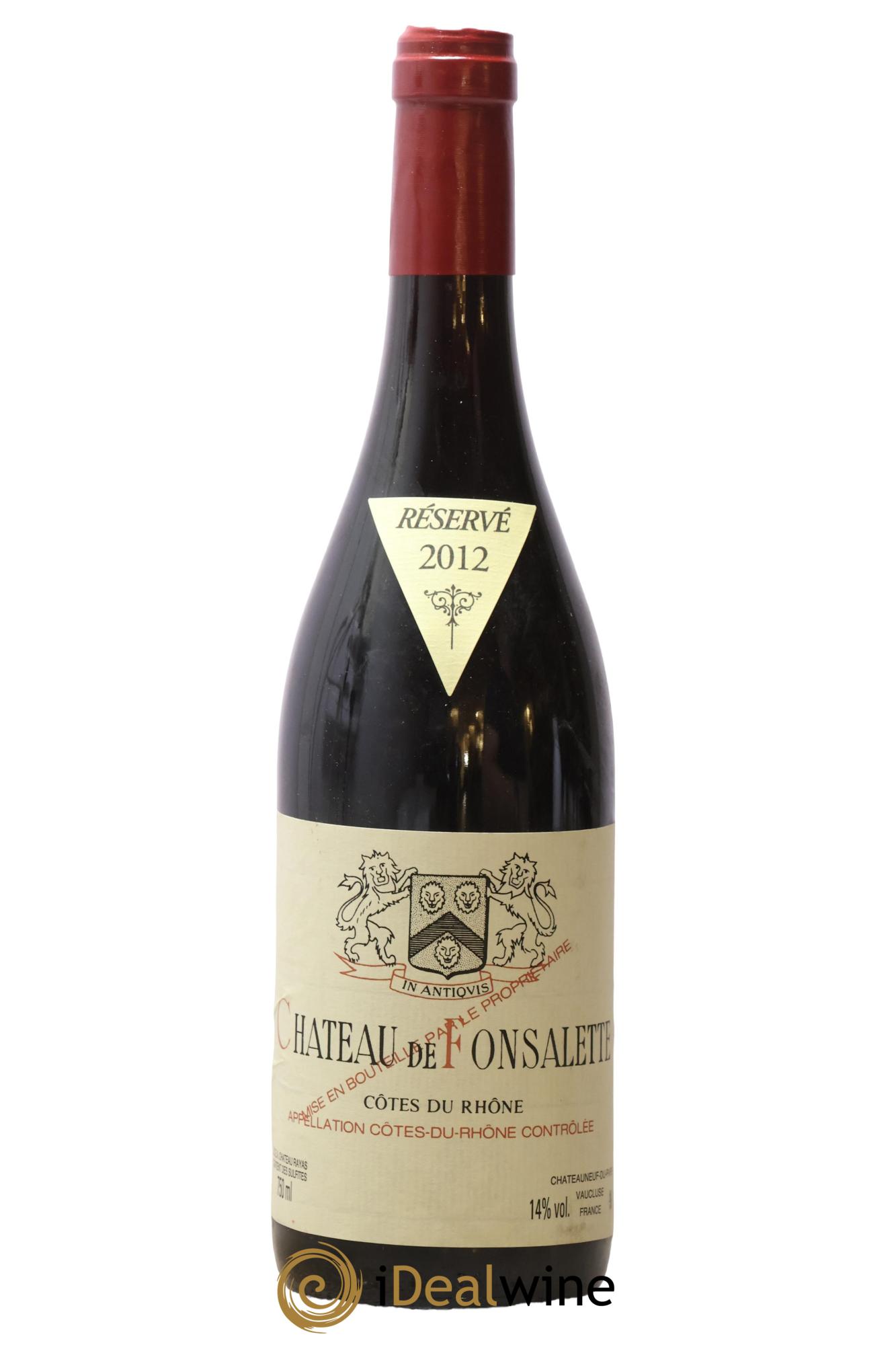 Côtes-du-Rhône Château de Fonsalette Emmanuel Reynaud 2012 - Lot de 1 bouteille - 0