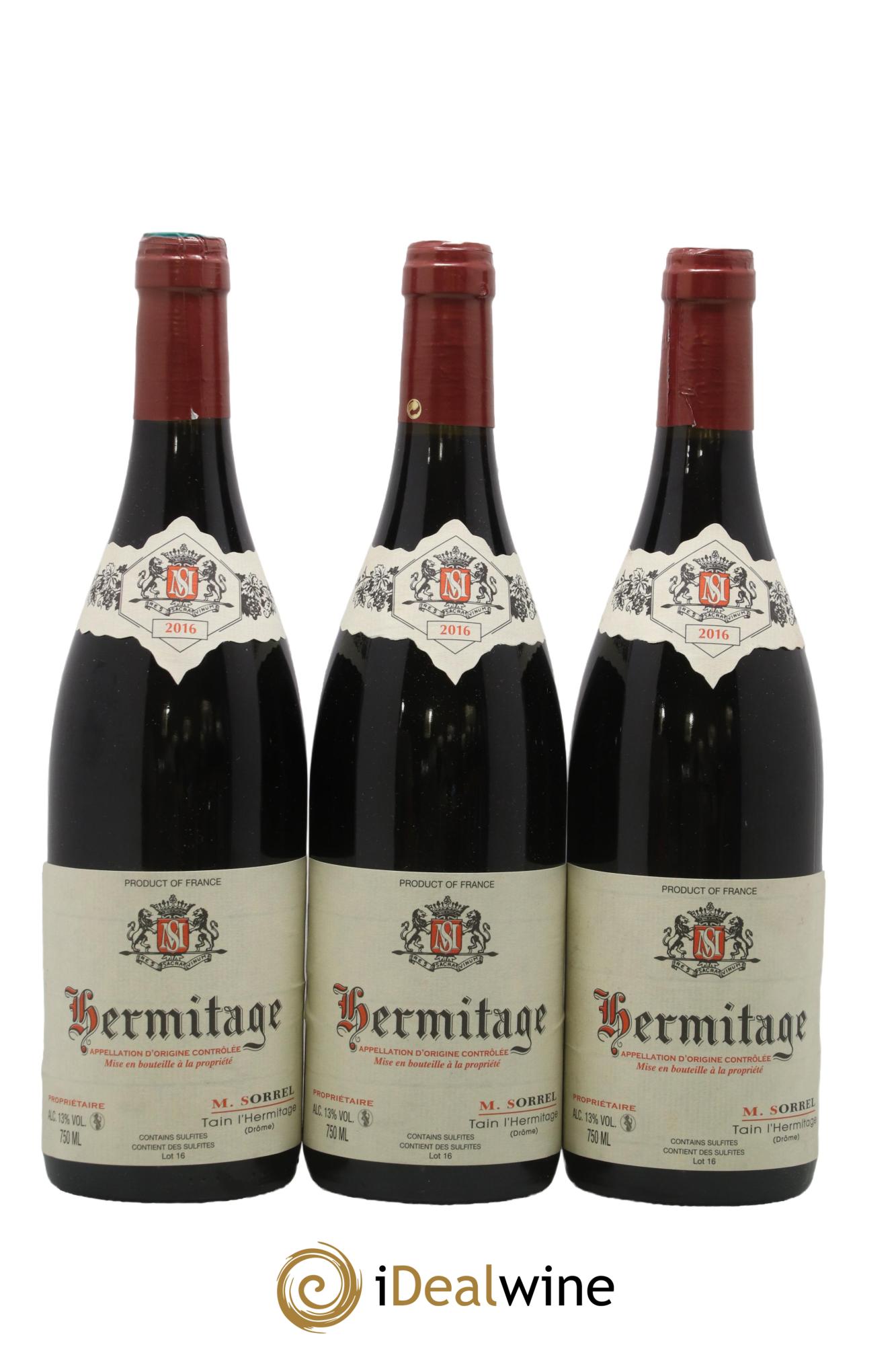 Hermitage Marc Sorrel 2016 - Lot de 3 bouteilles - 0