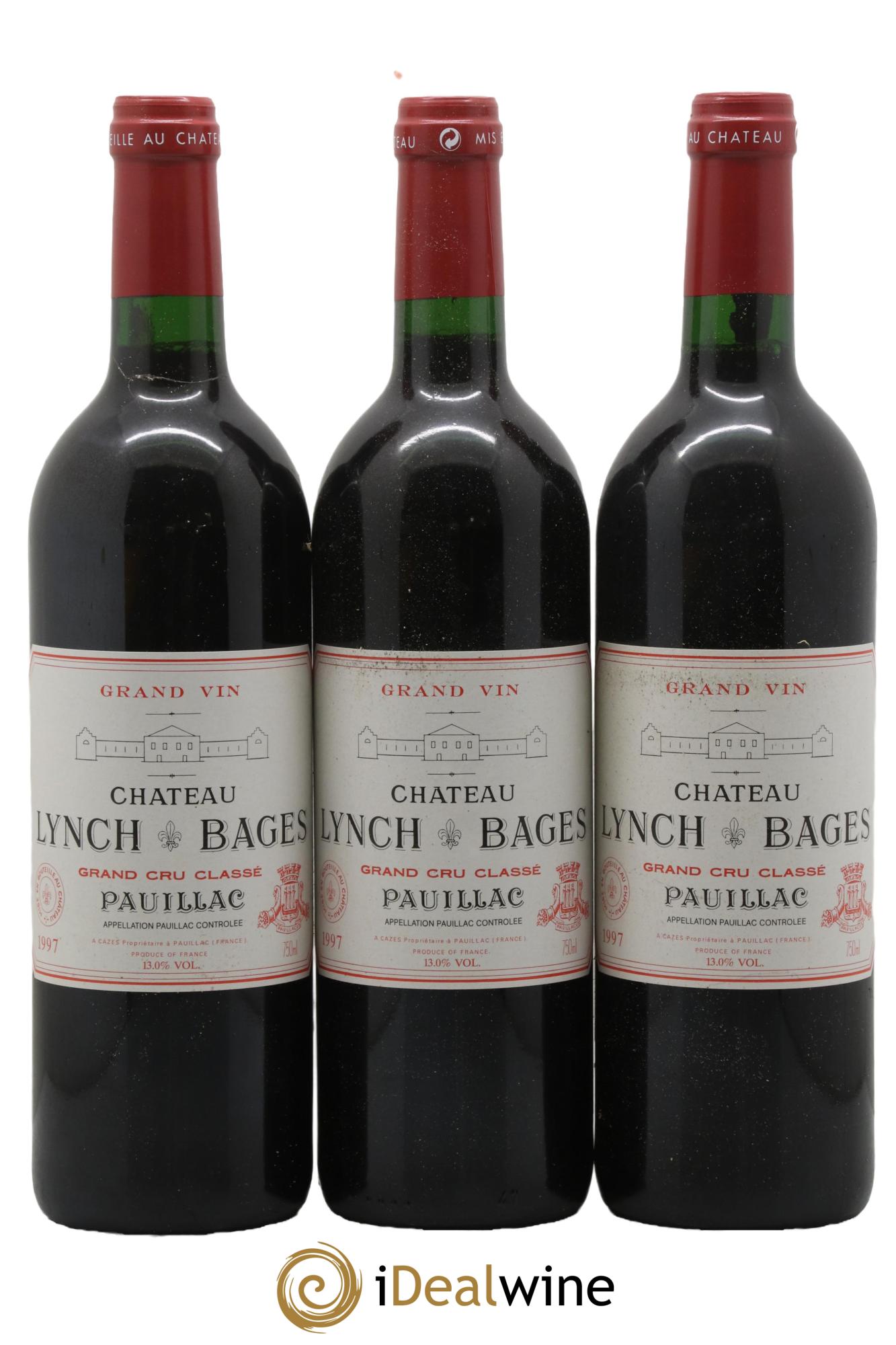 Château Lynch Bages 5ème Grand Cru Classé 1997 - Lot of 3 bottles - 0