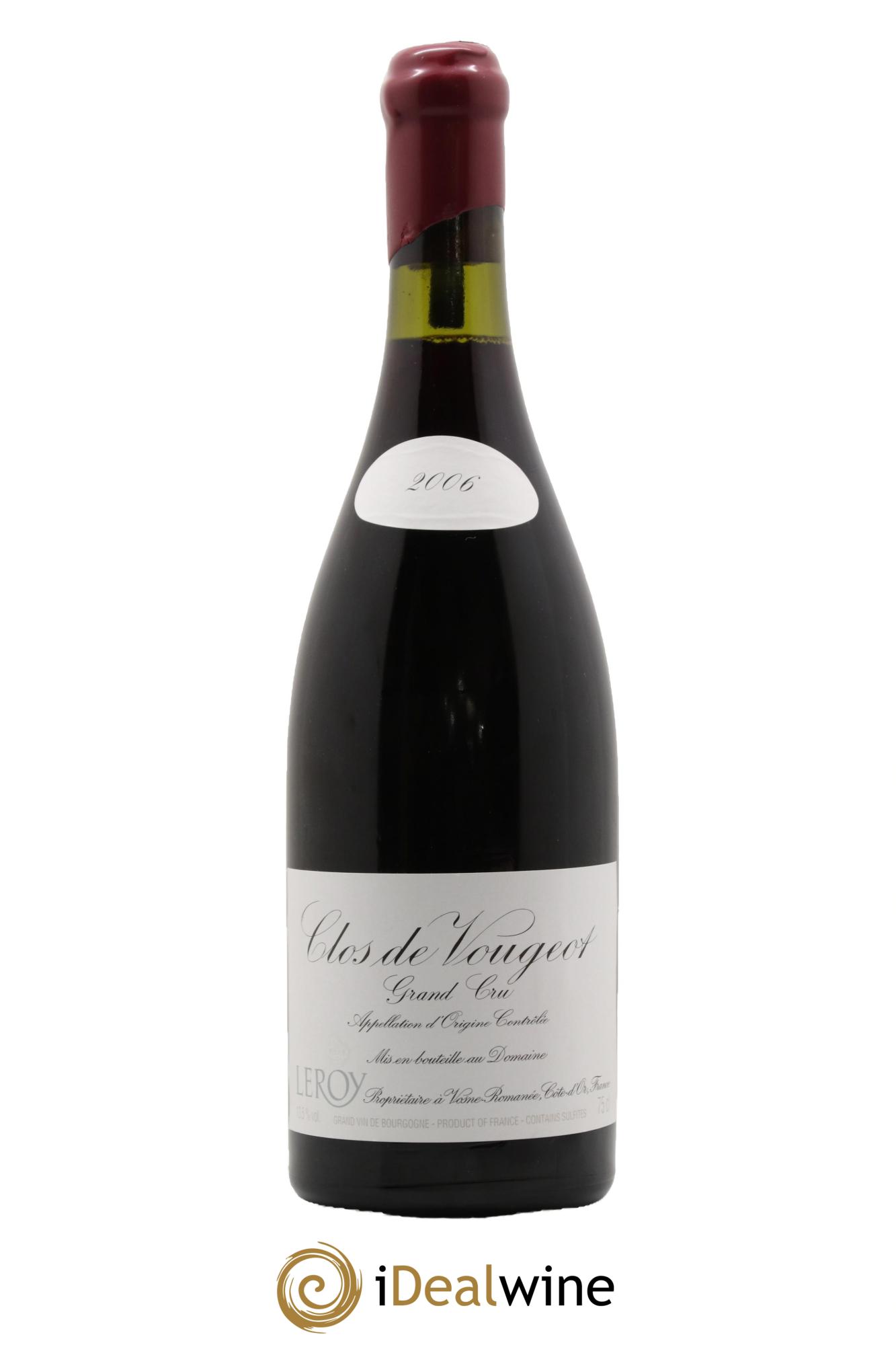 Clos de Vougeot Grand Cru Leroy (Domaine) 2006 - Lot de 1 bouteille - 0
