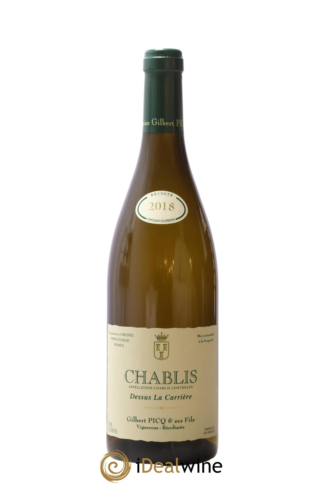 Chablis Dessus la Carrière Domaine Gilbert Picq et Fils 2018 - Posten von 1 Flasche - 0
