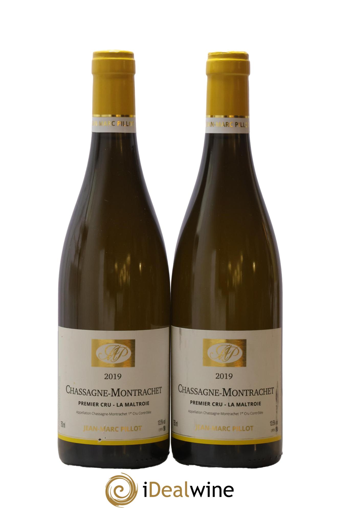 Chassagne-Montrachet 1er Cru La Maltroie Jean-Marc Pillot et Fils (Domaine) 2019 - Lot de 2 bouteilles - 0