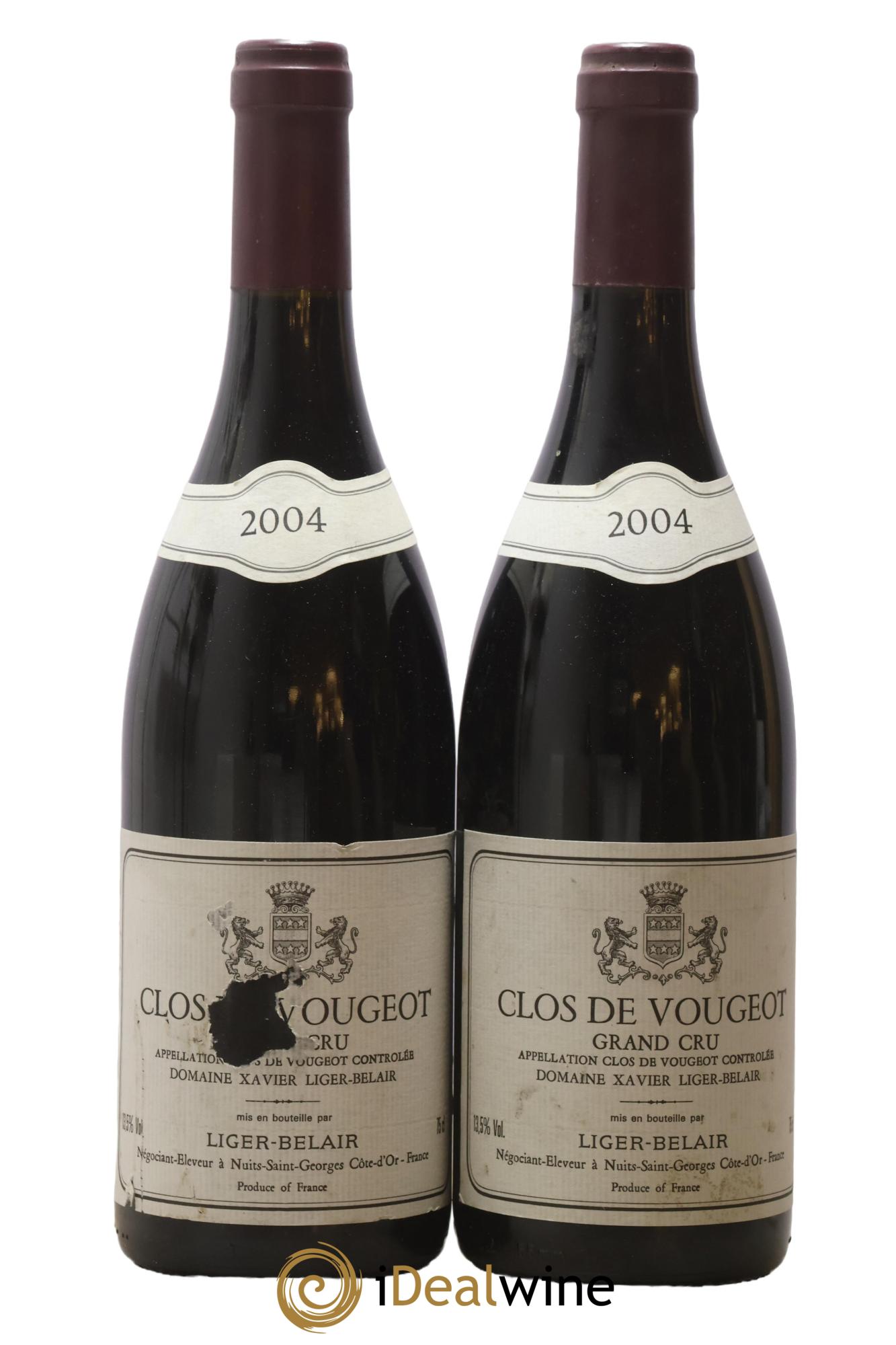 Clos de Vougeot Grand Cru Xavier Liger-Belair 2004 - Lot de 2 bouteilles - 1