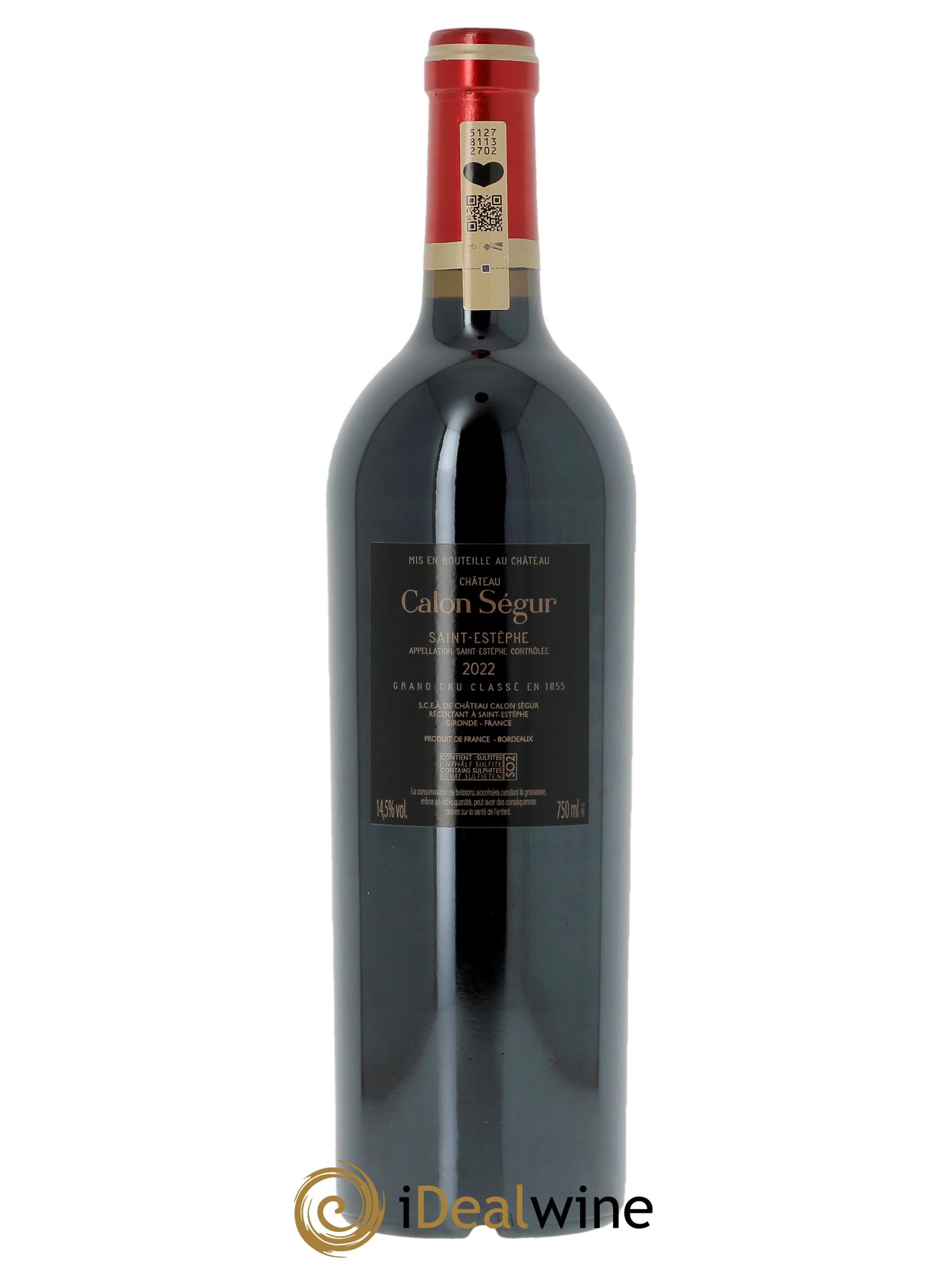 Château Calon Ségur 3ème Grand Cru Classé (CBO à partir de 3 bts) 2022 - Lot de 1 bouteille - 1
