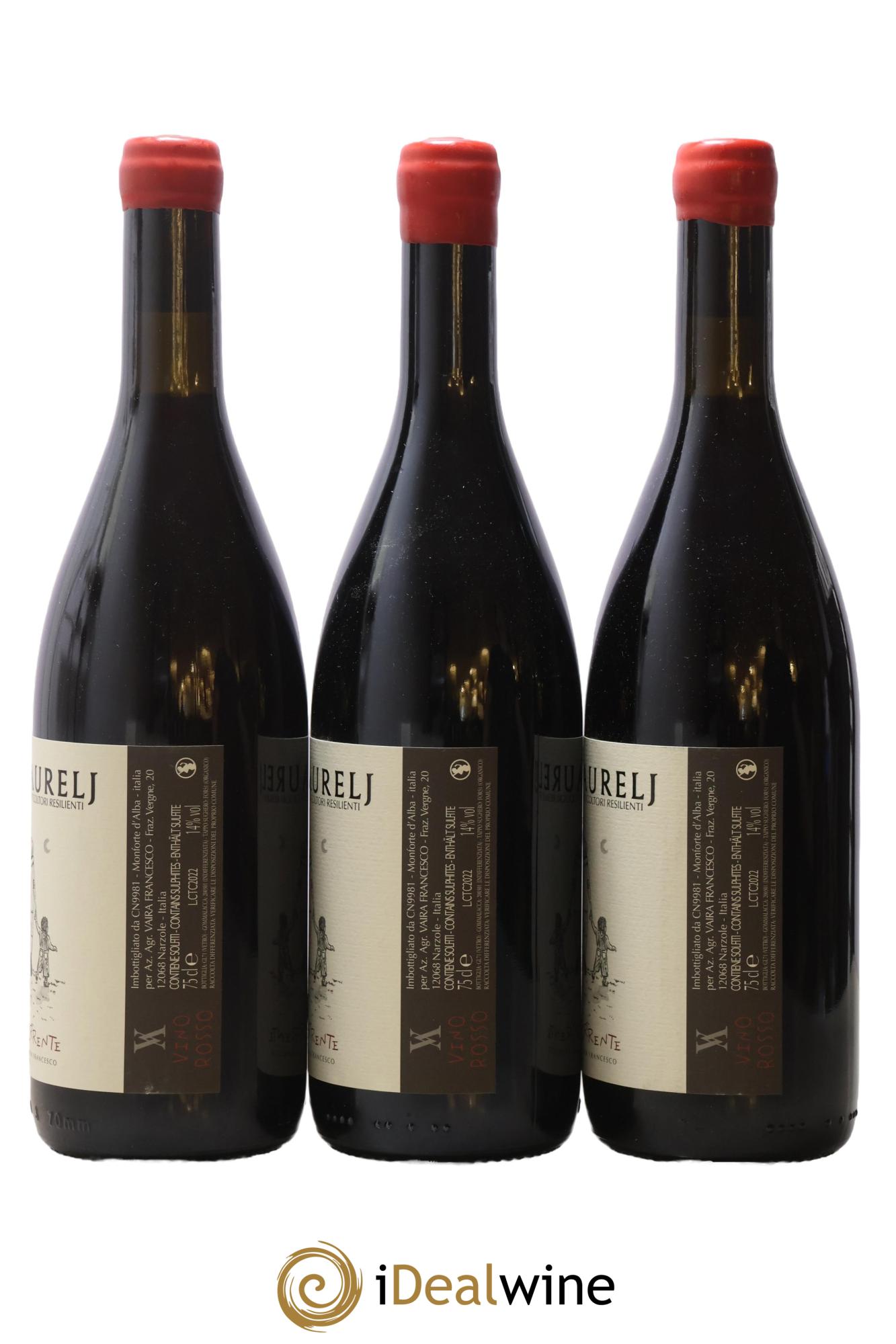 Italie Vino Rosso Controcorrente Vaira Aurelj 2022 - Lot of 3 bottles - 1