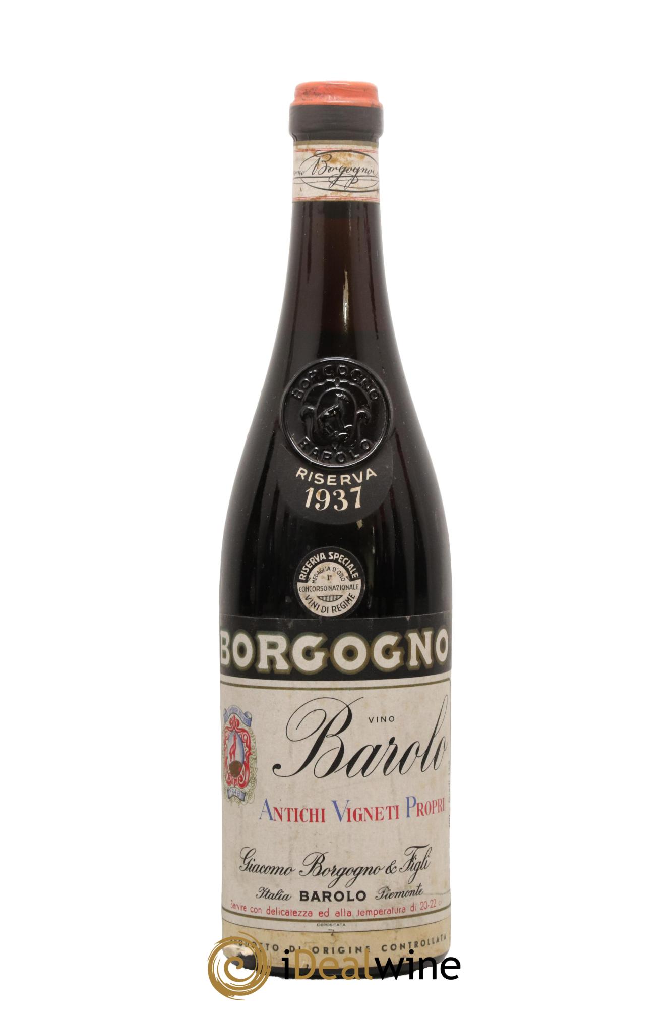 Barolo DOCG Riserva Giacomo Borgogno 1937 - Lotto di 1 bottiglia - 0