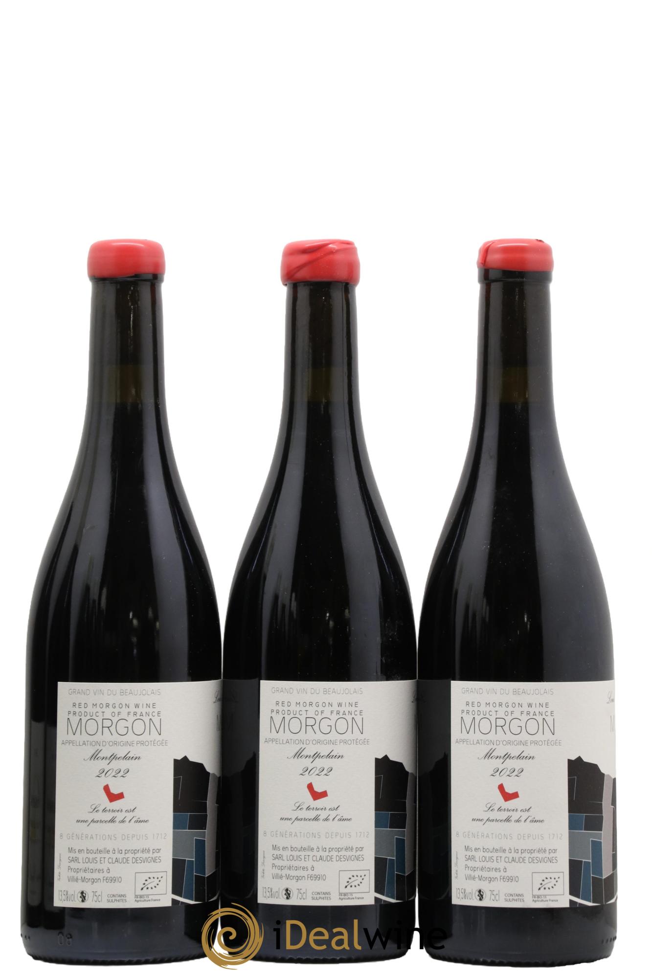 Morgon Montpelain Louis-Claude Desvignes 2022 - Lot de 3 bouteilles - 1