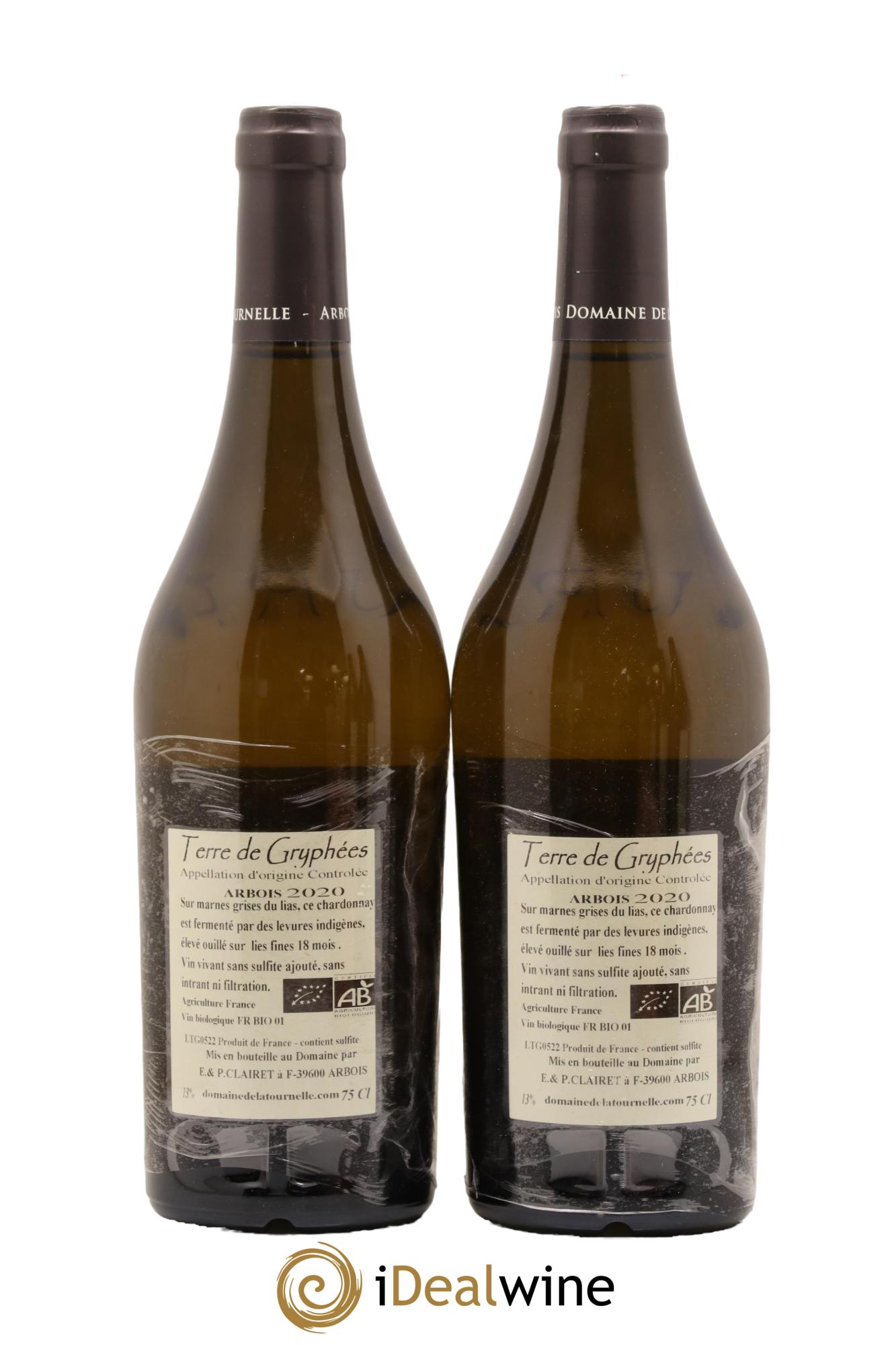 Arbois Terre De Gryphées Domaine de la Tournelle  2020 - Lot de 2 bouteilles - 1