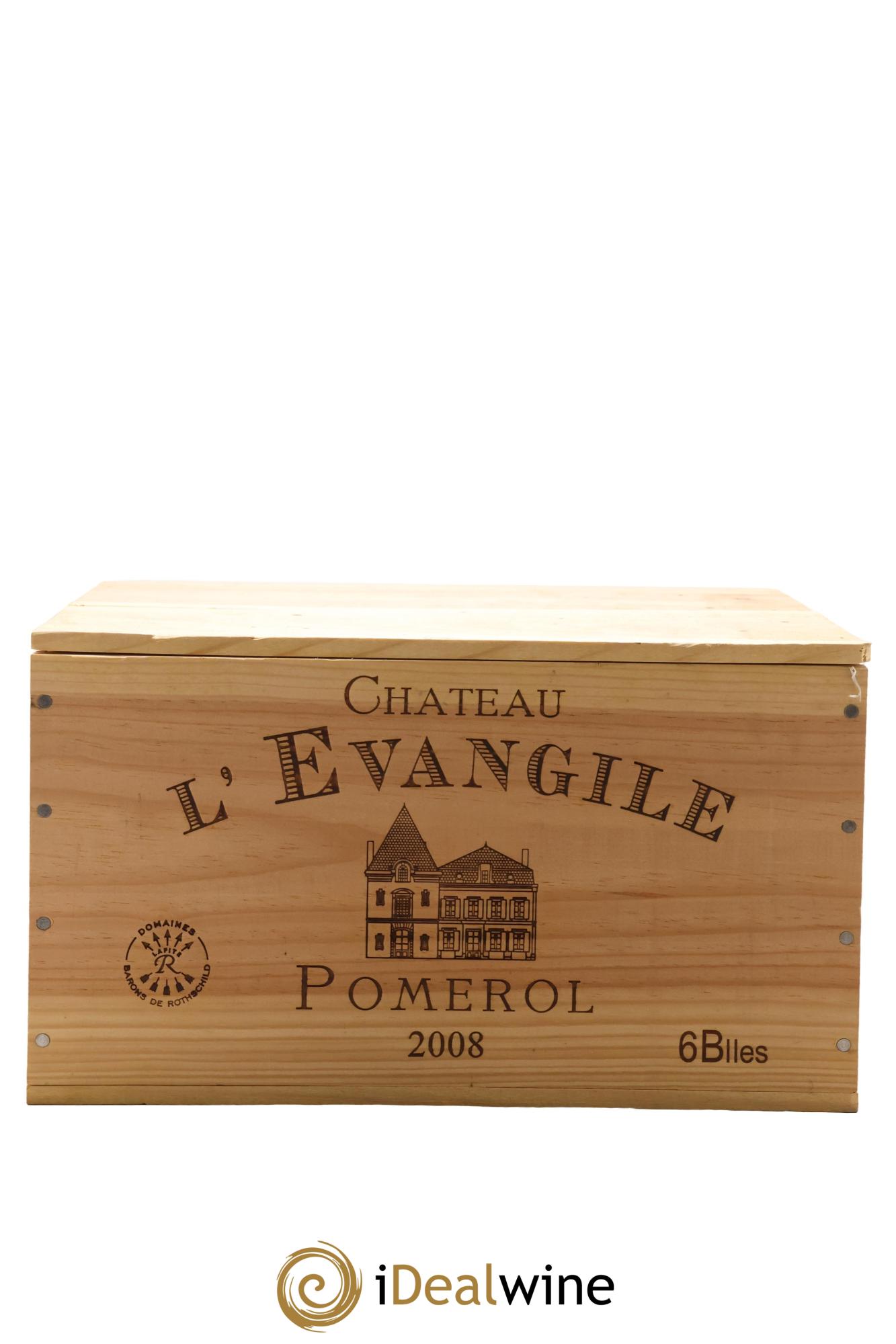 Château l' Évangile 2008 - Lot de 6 bouteilles - 1