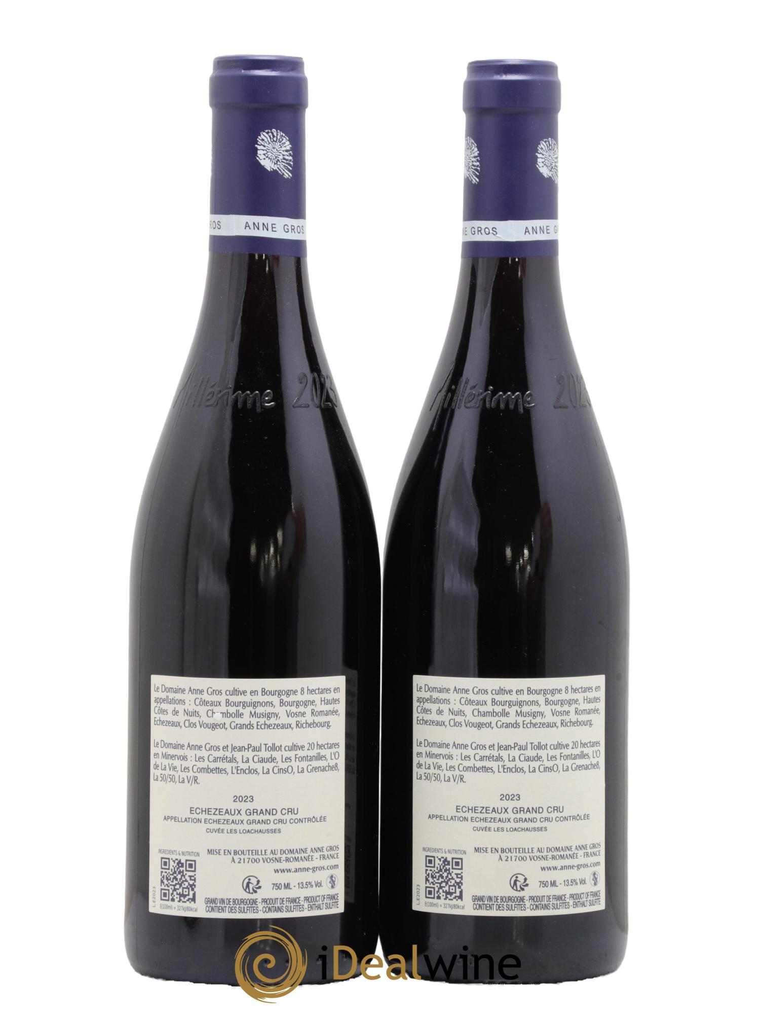 Echezeaux Grand Cru Les Loachausses Anne Gros 2023 - Lot of 2 bottles - 1