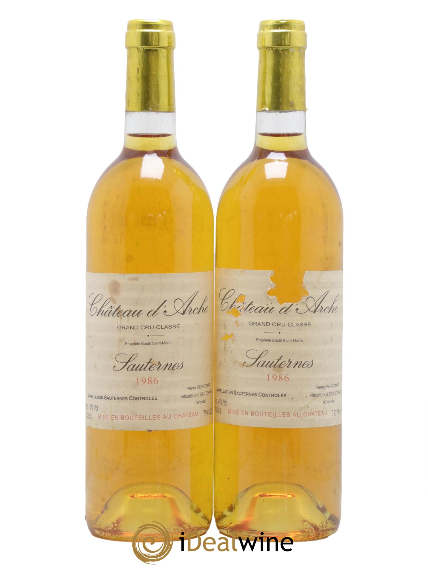 Château d' Arche 2ème Grand Cru Classé 1986 - Lotto di 2 bottiglie - 0