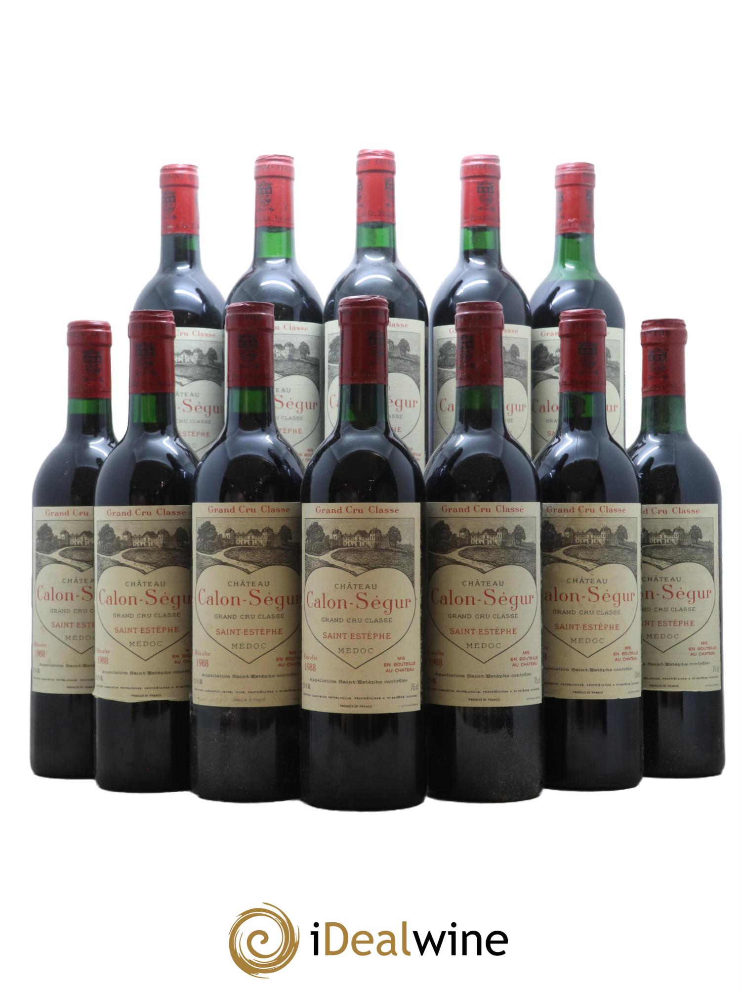 Château Calon Ségur 3ème Grand Cru Classé 1988 - Lot de 12 bouteilles - 0