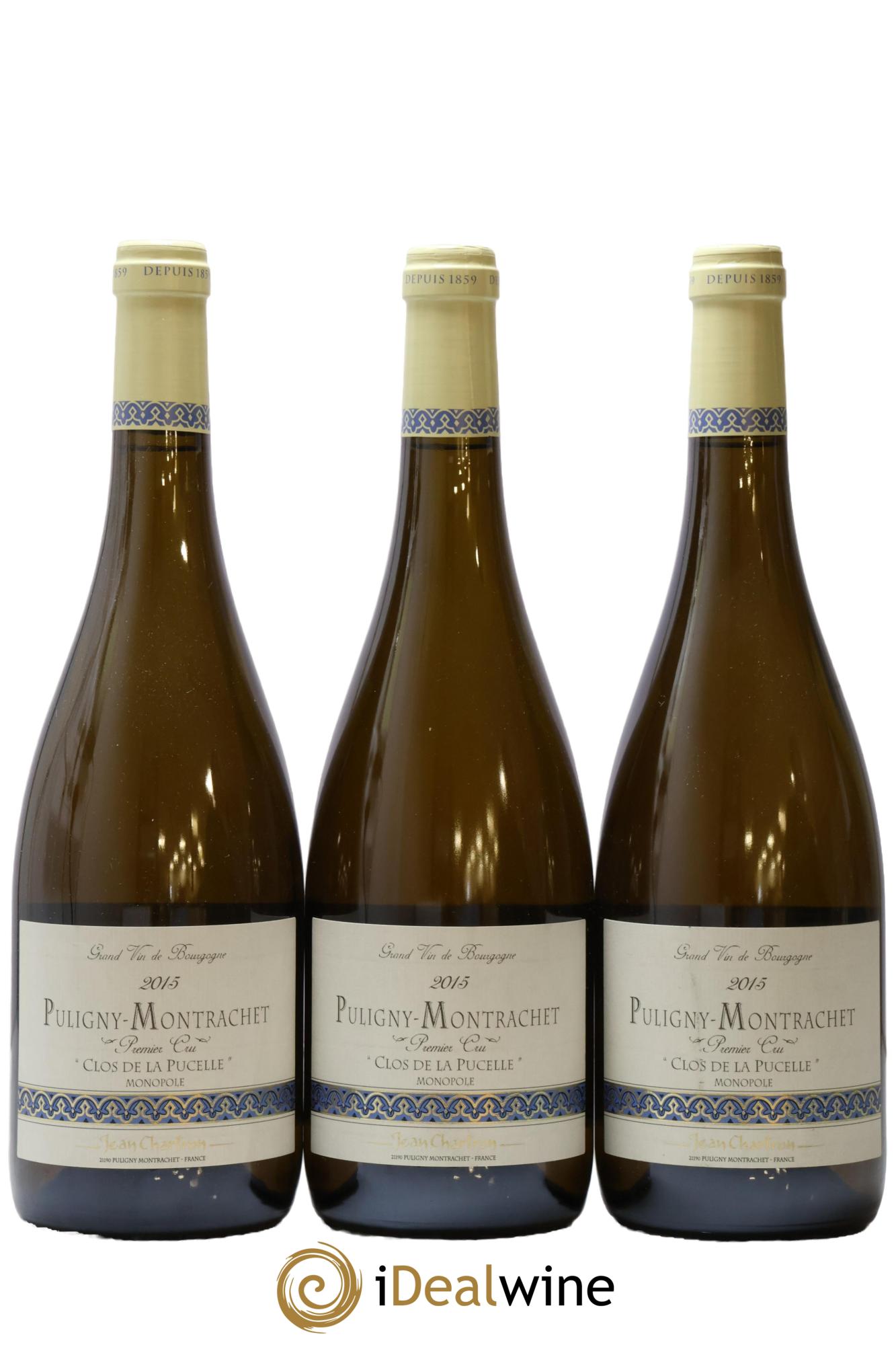 Puligny-Montrachet 1er Cru Clos de la Pucelle Jean Chartron (Domaine) 2015 - Posten von 3 Flaschen - 0