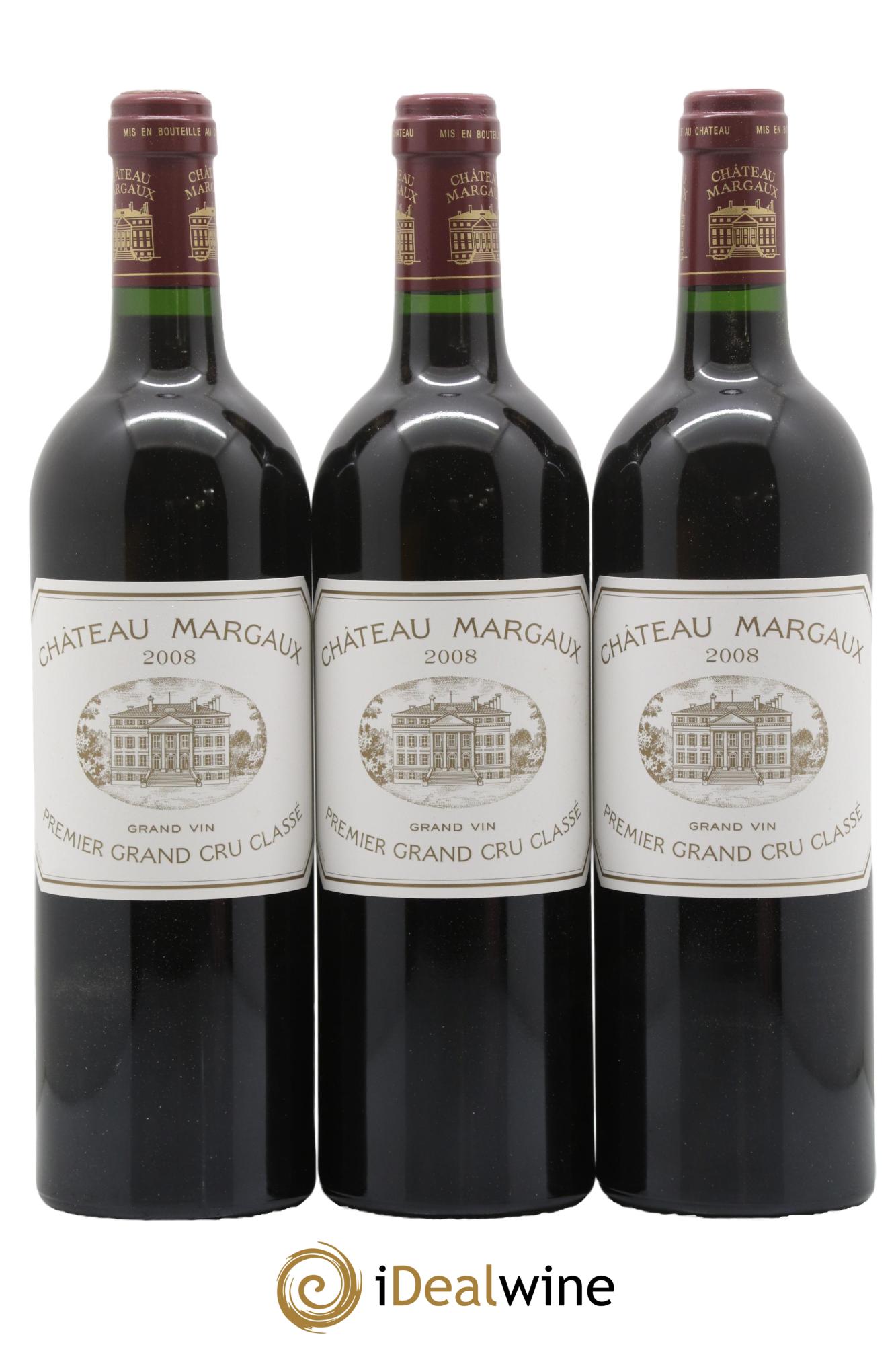 Château Margaux 1er Grand Cru Classé 2008 - Lot de 6 bouteilles - 1