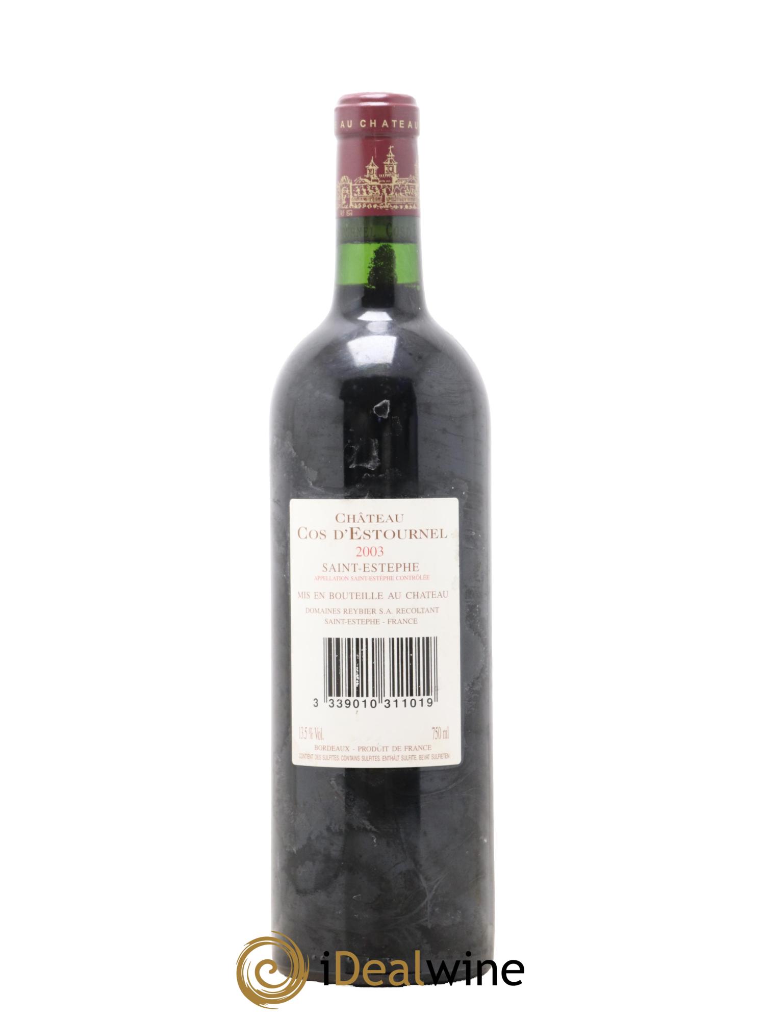 Cos d'Estournel 2ème Grand Cru Classé 2003 - Lot de 1 bouteille - 1