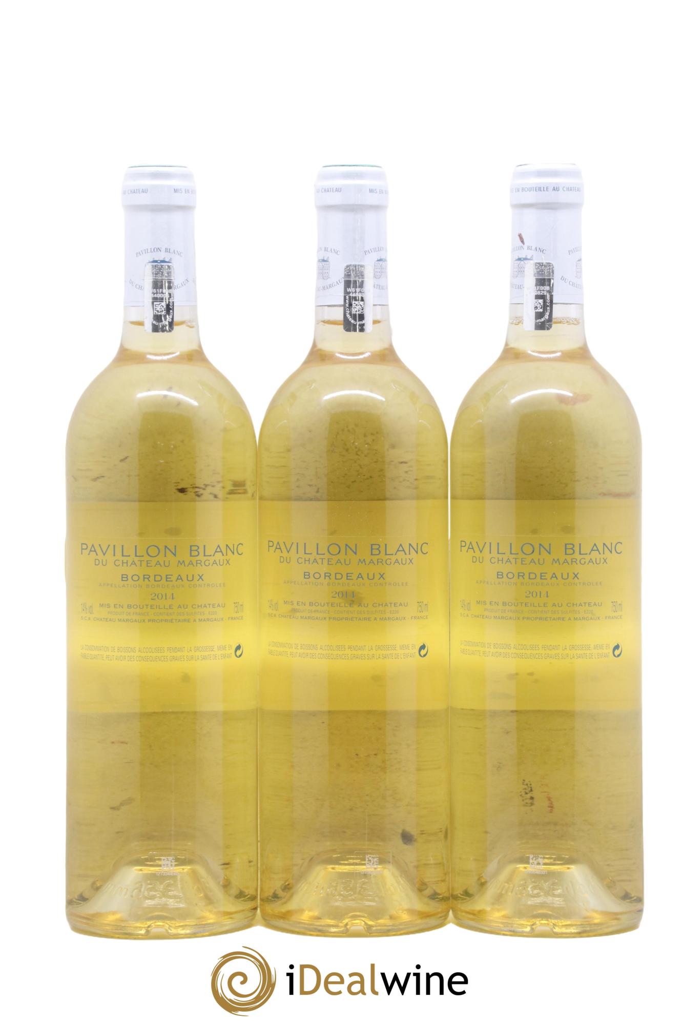 Pavillon Blanc du Château Margaux 2014 - Lot of 3 bottles - 1