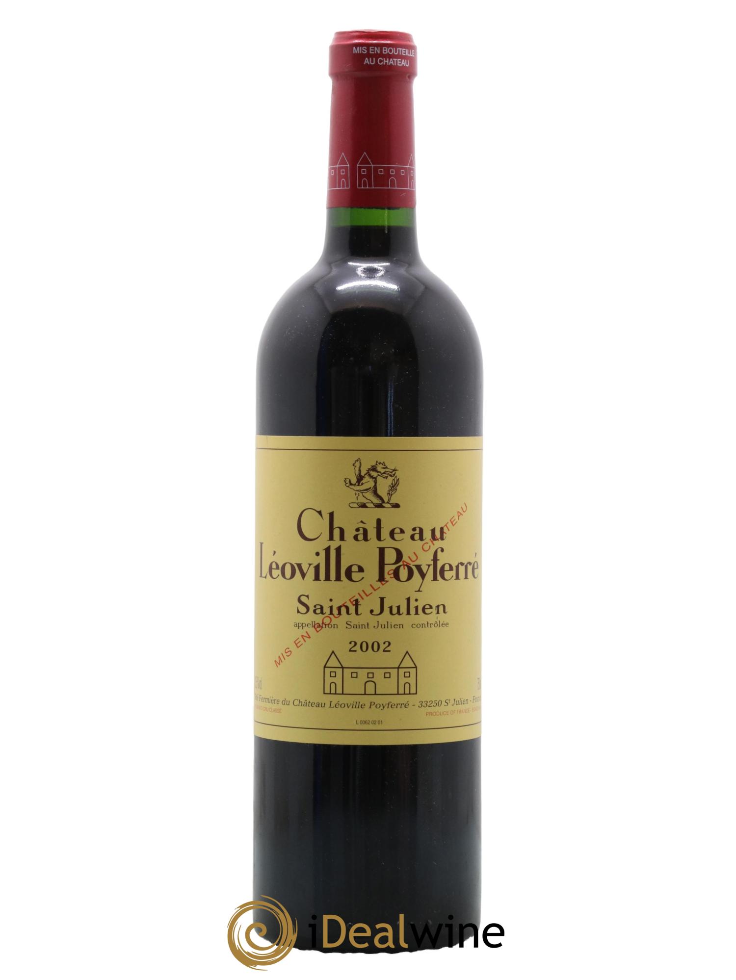 Château Léoville Poyferré 2ème Grand Cru Classé 2002 - Lot de 1 bouteille - 0