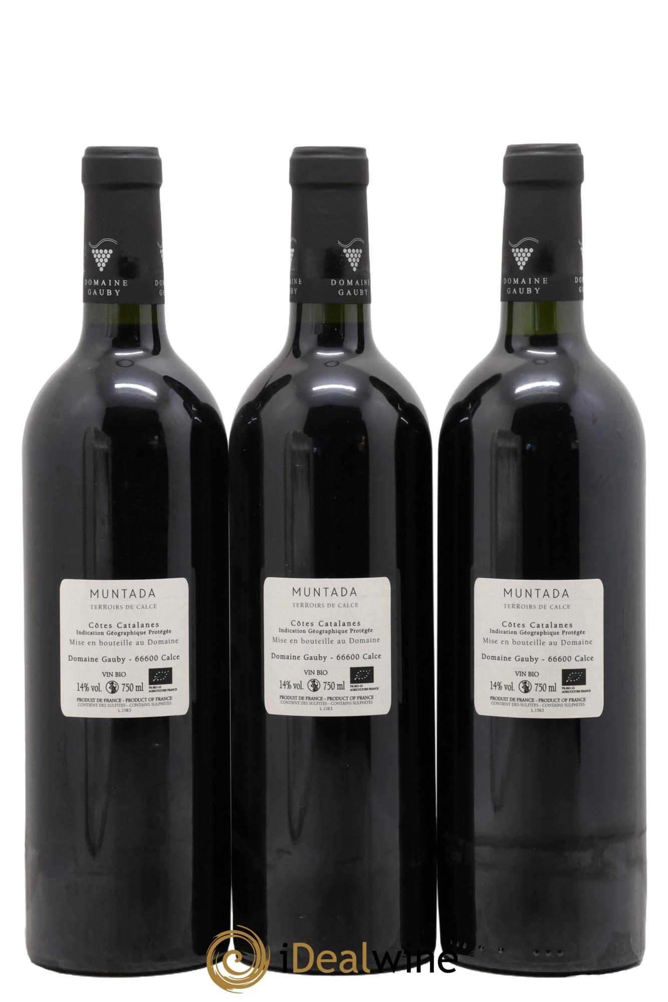 Côtes Catalanes (anciennement Côtes du Roussillon Villages) La Muntada Gauby (Domaine) 2015 - Lot of 3 bottles - 1
