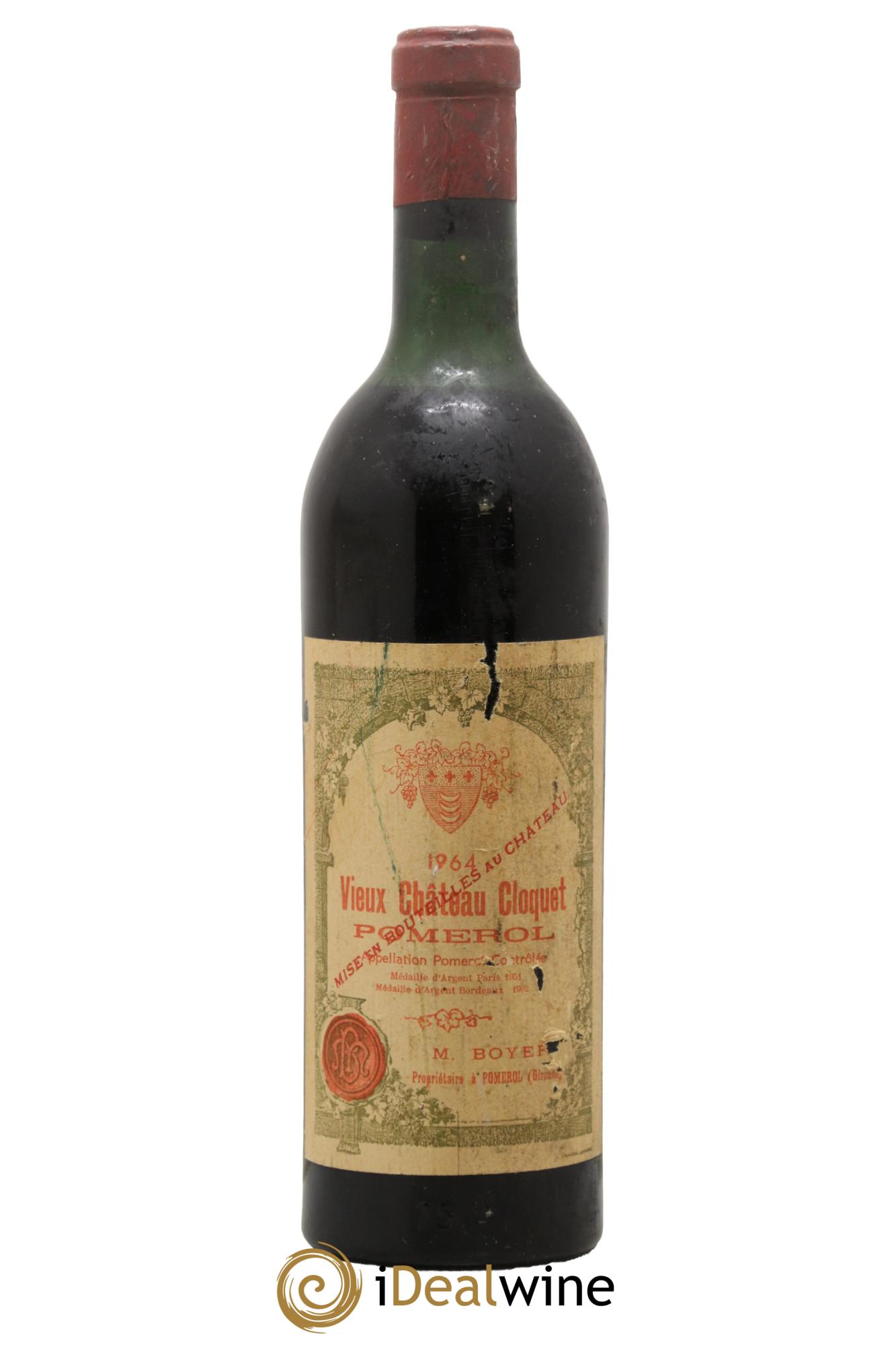 Pomerol Vieux Château Cloquet Mr Boyer 1964 - Lotto di 1 bottiglia - 0