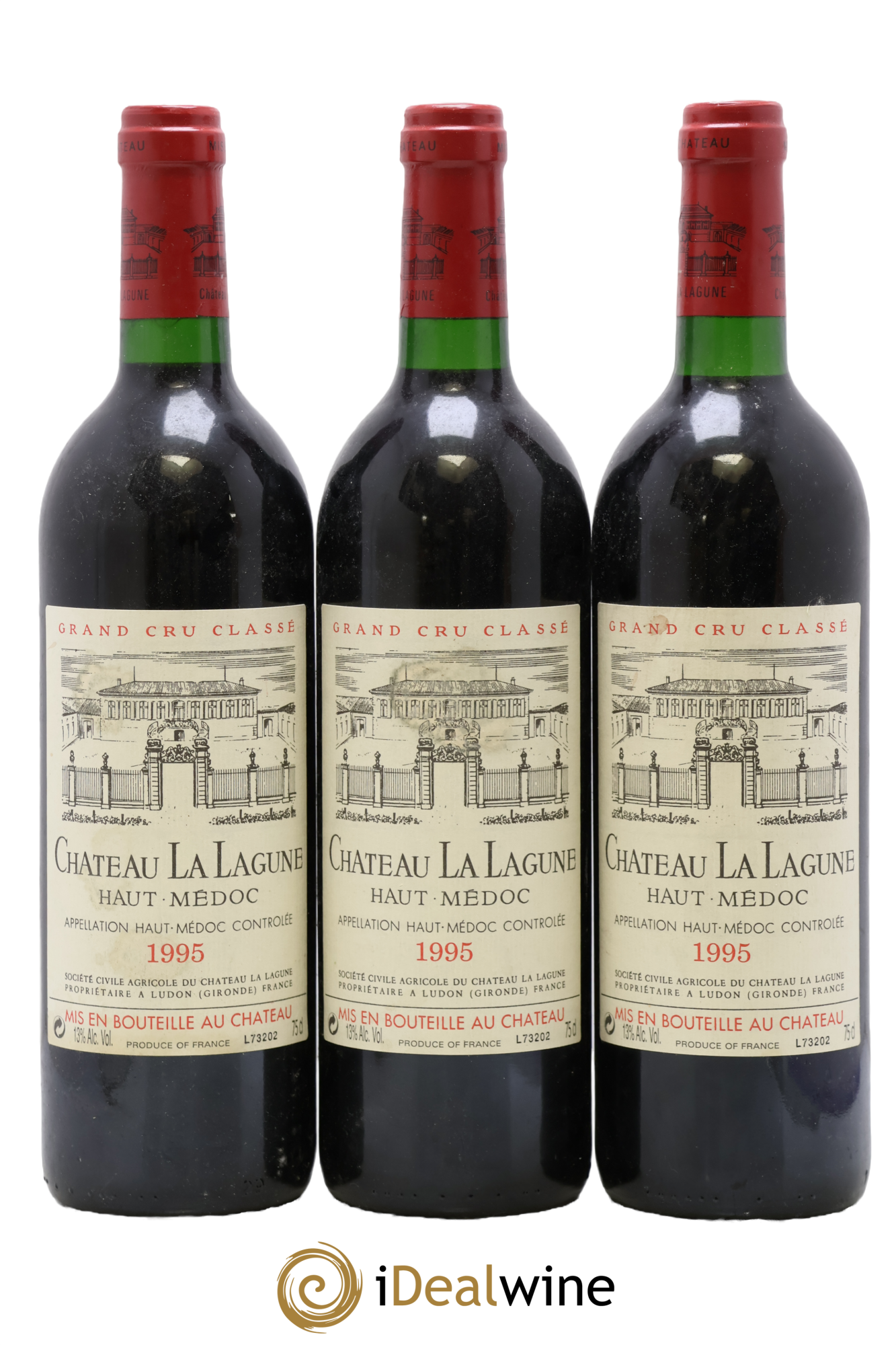 Château la Lagune 3ème Grand Cru Classé 1995 - Lot of 3 bottles - 0