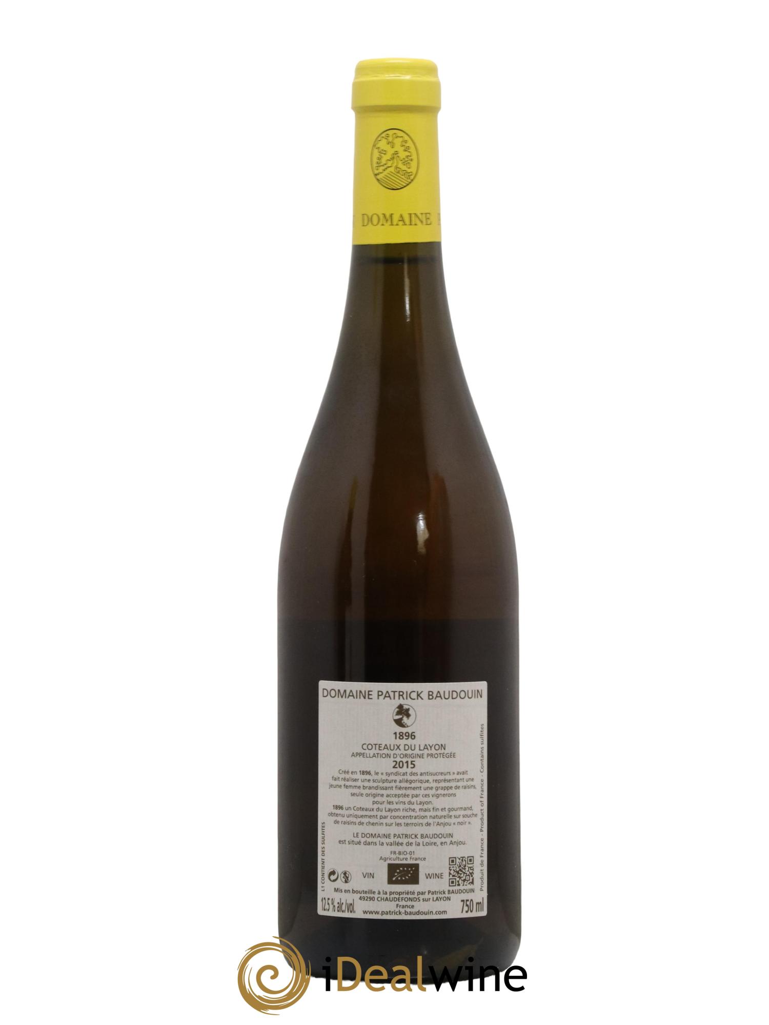 Coteaux du Layon 1896 Domaine Baudouin 2015 - Lotto di 1 bottiglia - 1