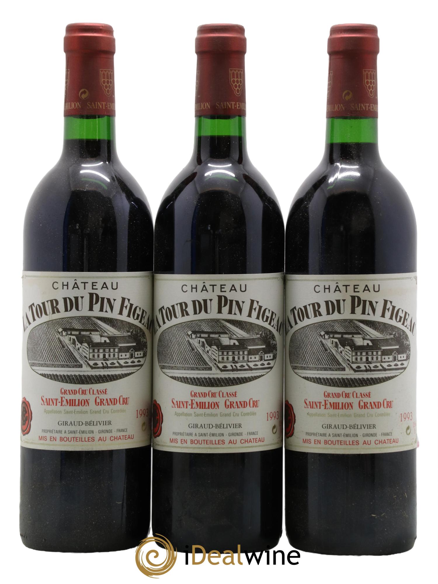Château la Tour du Pin Figeac 1993 - Lot de 3 bouteilles - 0