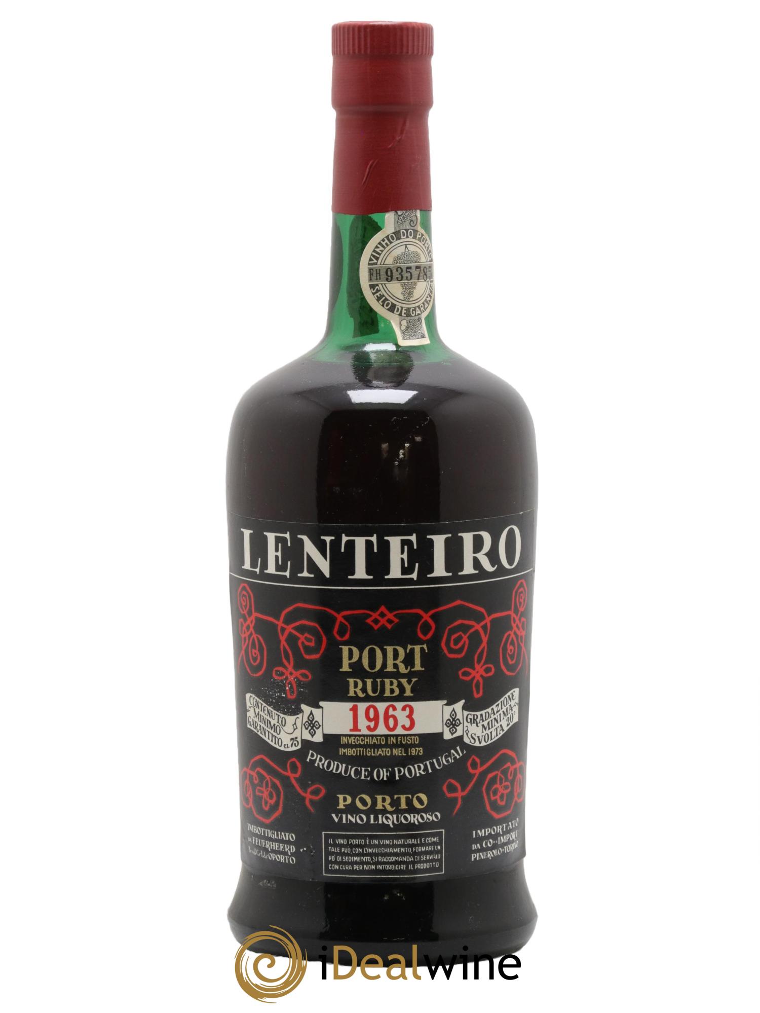 Porto Ruby Lenteiro 1963 - Lot de 1 bouteille - 0