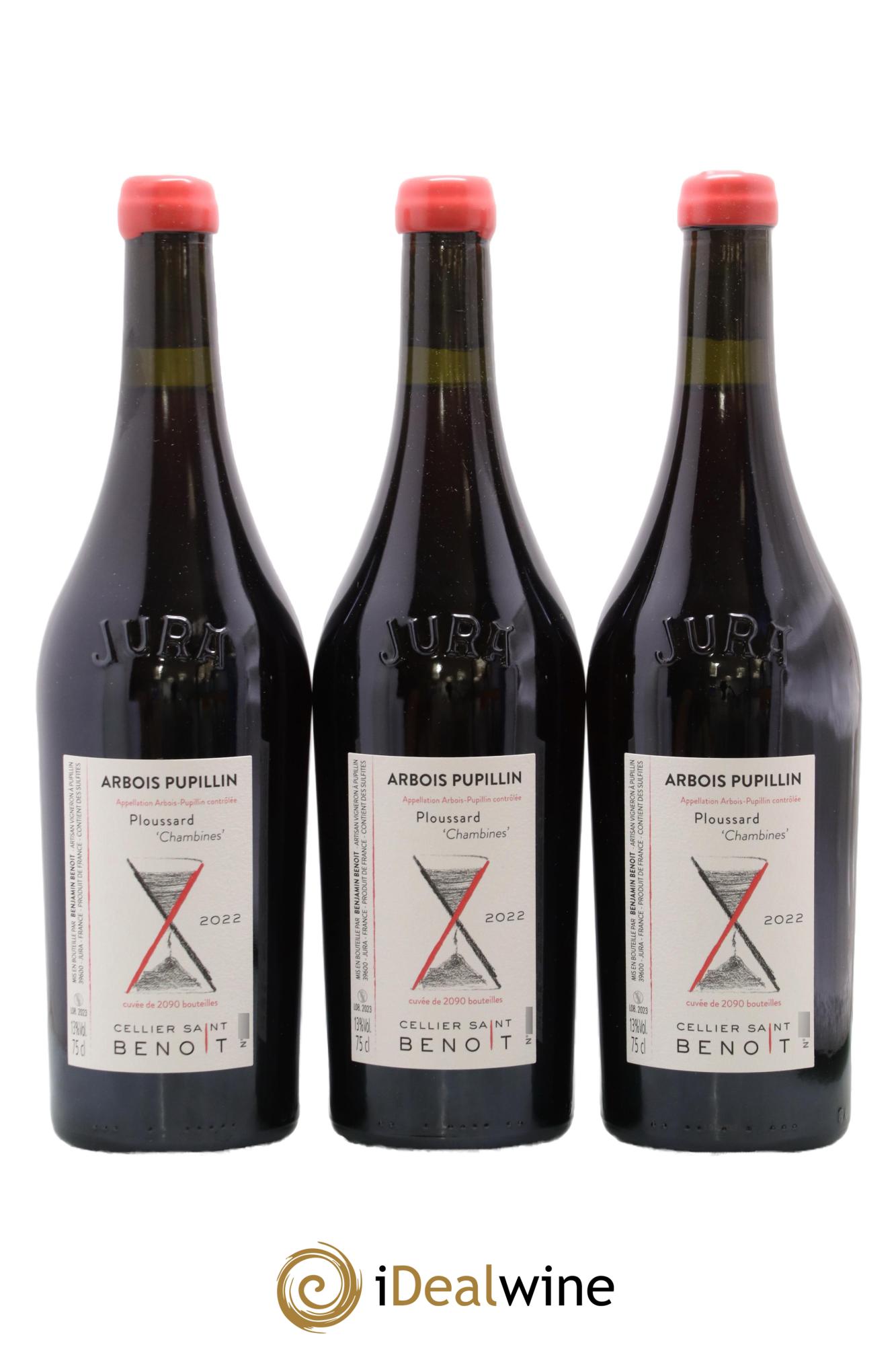 Arbois-Pupillin Ploussard Chambines Cellier Saint Benoît 2022 - Lot de 3 bouteilles - 0
