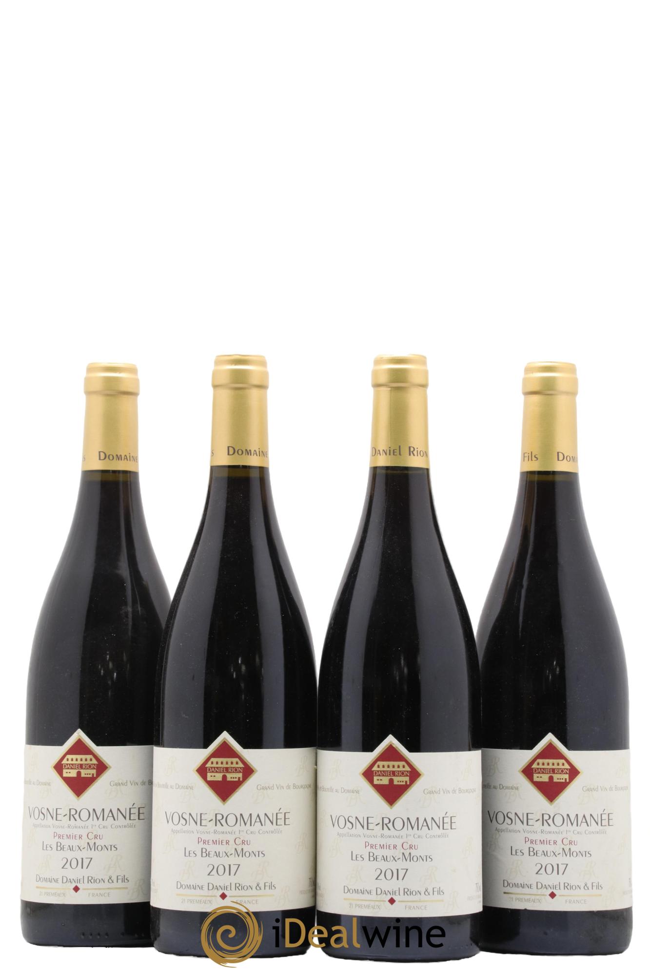 Vosne-Romanée 1er Cru Les Beaux Monts Daniel Rion 2017 - Lot de 4 bouteilles - 0