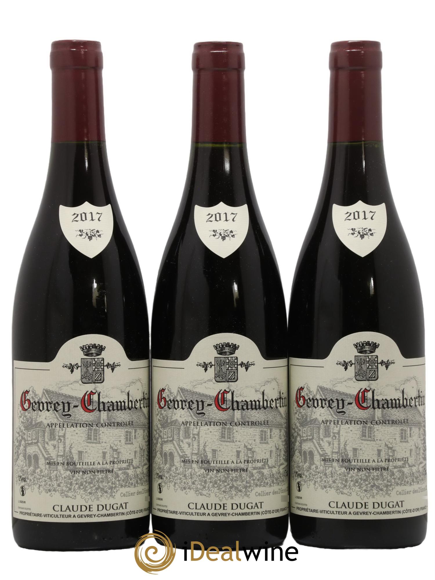 Gevrey-Chambertin Claude Dugat 2017 - Lot de 3 bouteilles - 0