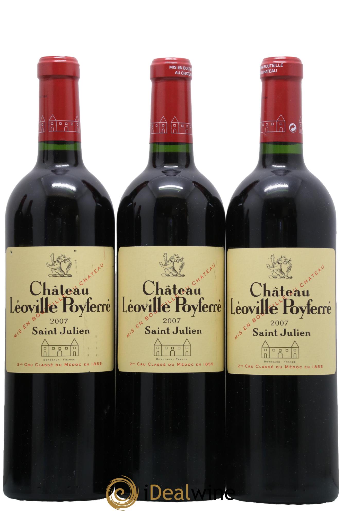 Château Léoville Poyferré 2ème Grand Cru Classé 2007 - Lot de 3 bouteilles - 0