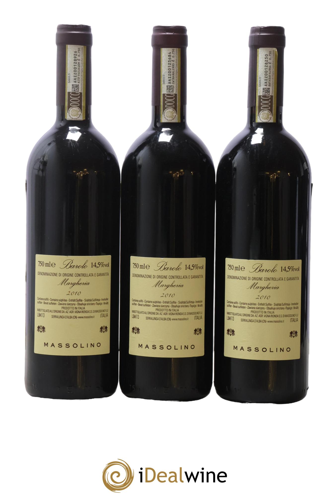 Barolo DOC Margheria Massolino 2010 - Posten von 3 Flaschen - 1