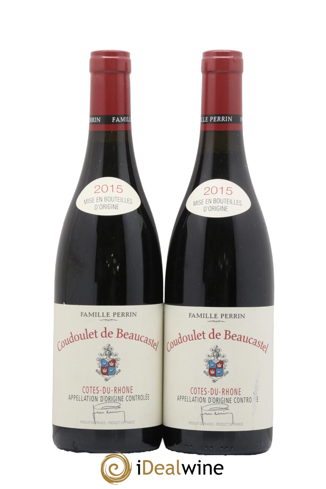 Côtes-du-Rhône Coudoulet de Beaucastel Famille Perrin 2015 - Lot of 2 bottles - 0