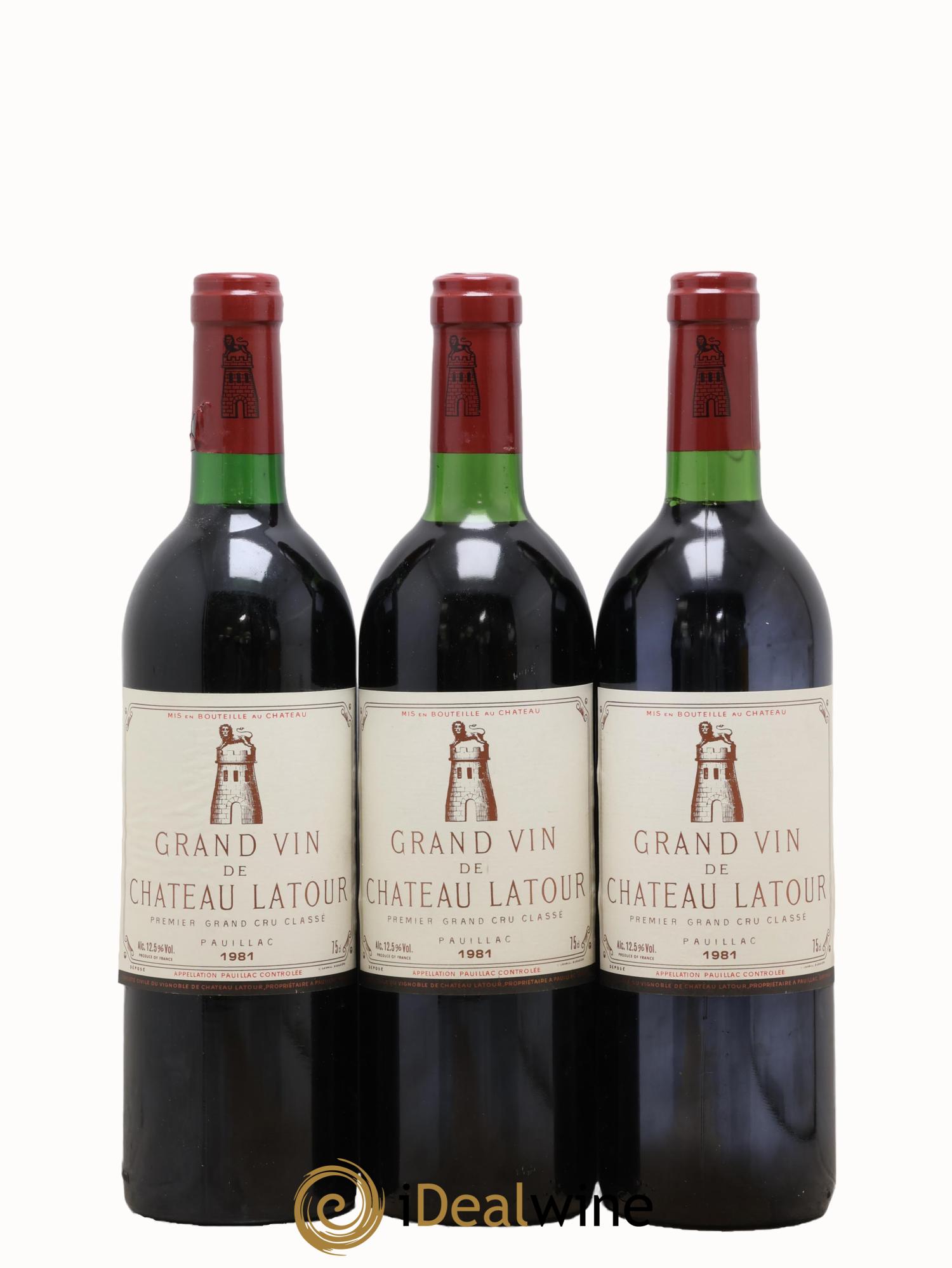 Château Latour 1er Grand Cru Classé 1981 - Posten von 3 Flaschen - 0