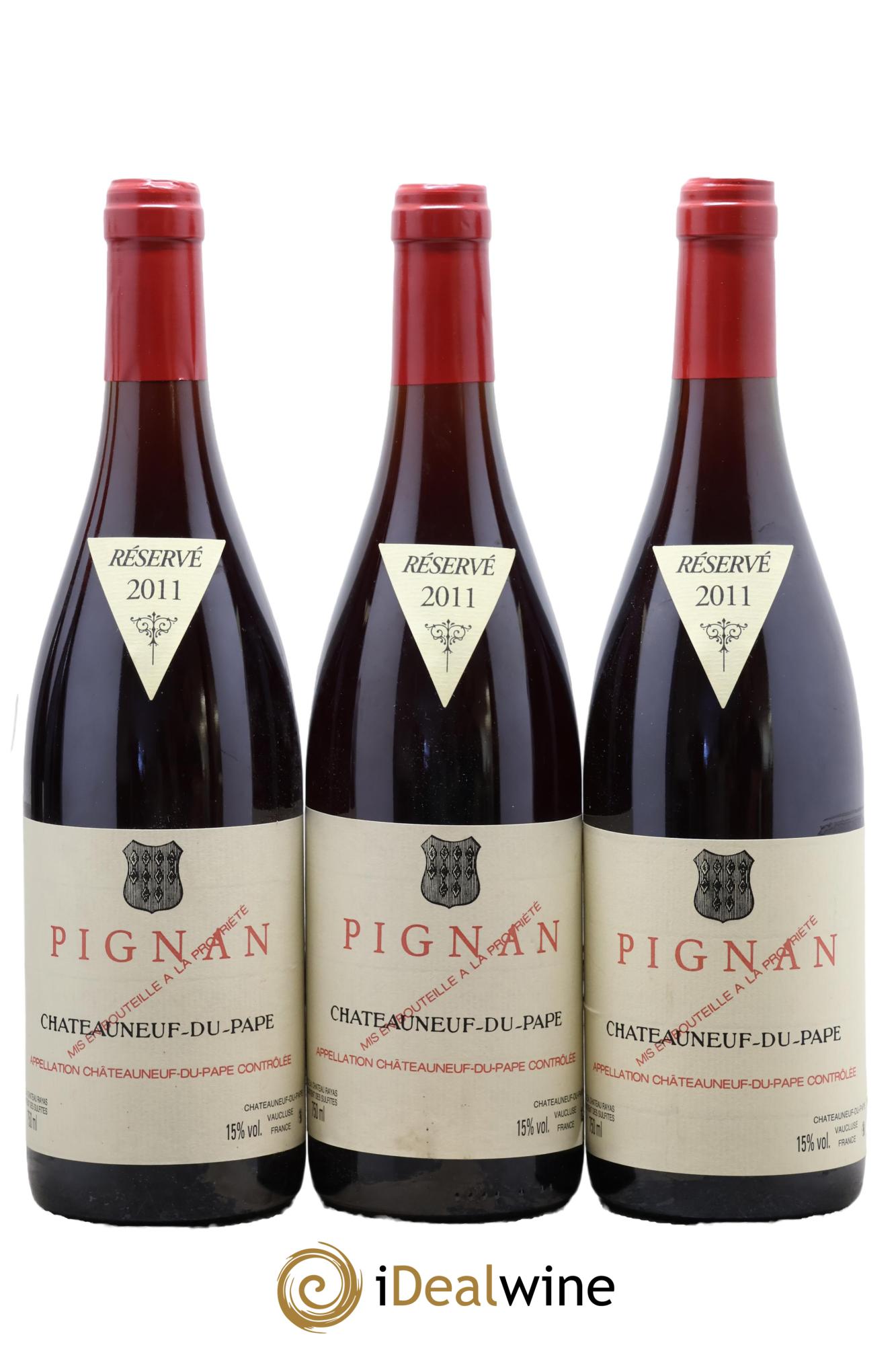 Châteauneuf-du-Pape Pignan Emmanuel Reynaud 2011 - Lot of 3 bottles - 0