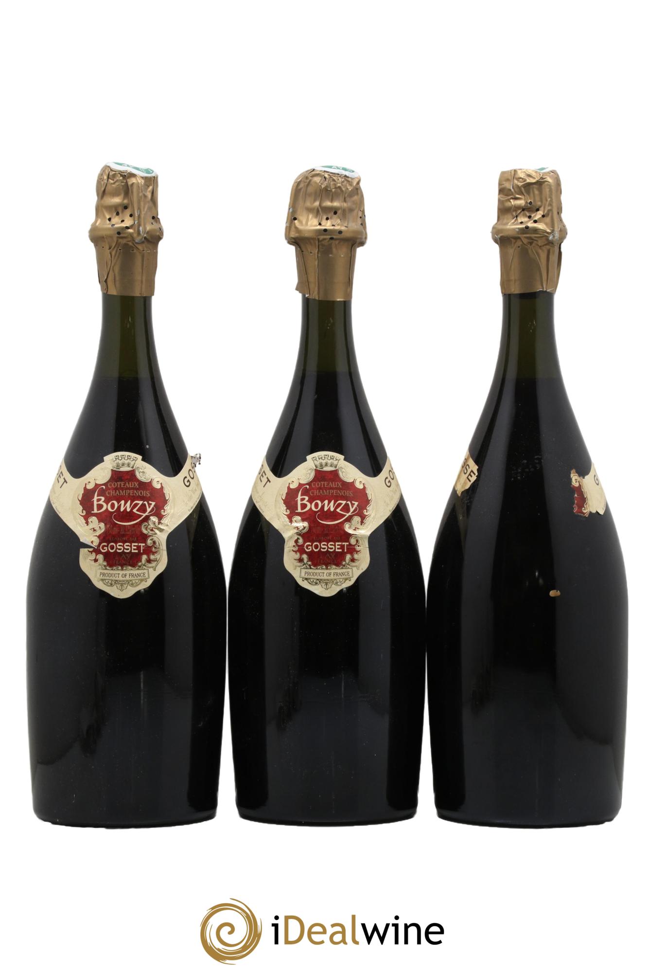 Coteaux Champenois Bouzy Gosset - Lot de 3 bouteilles - 0