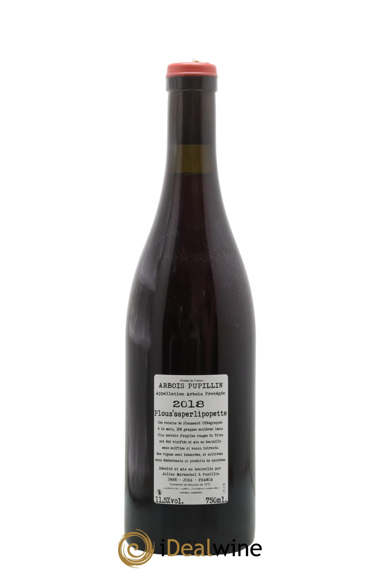 Arbois-Pupillin Ploussard Plous'saperlipopette Domaine de la Borde 2018 - Lot de 1 bouteille - 1